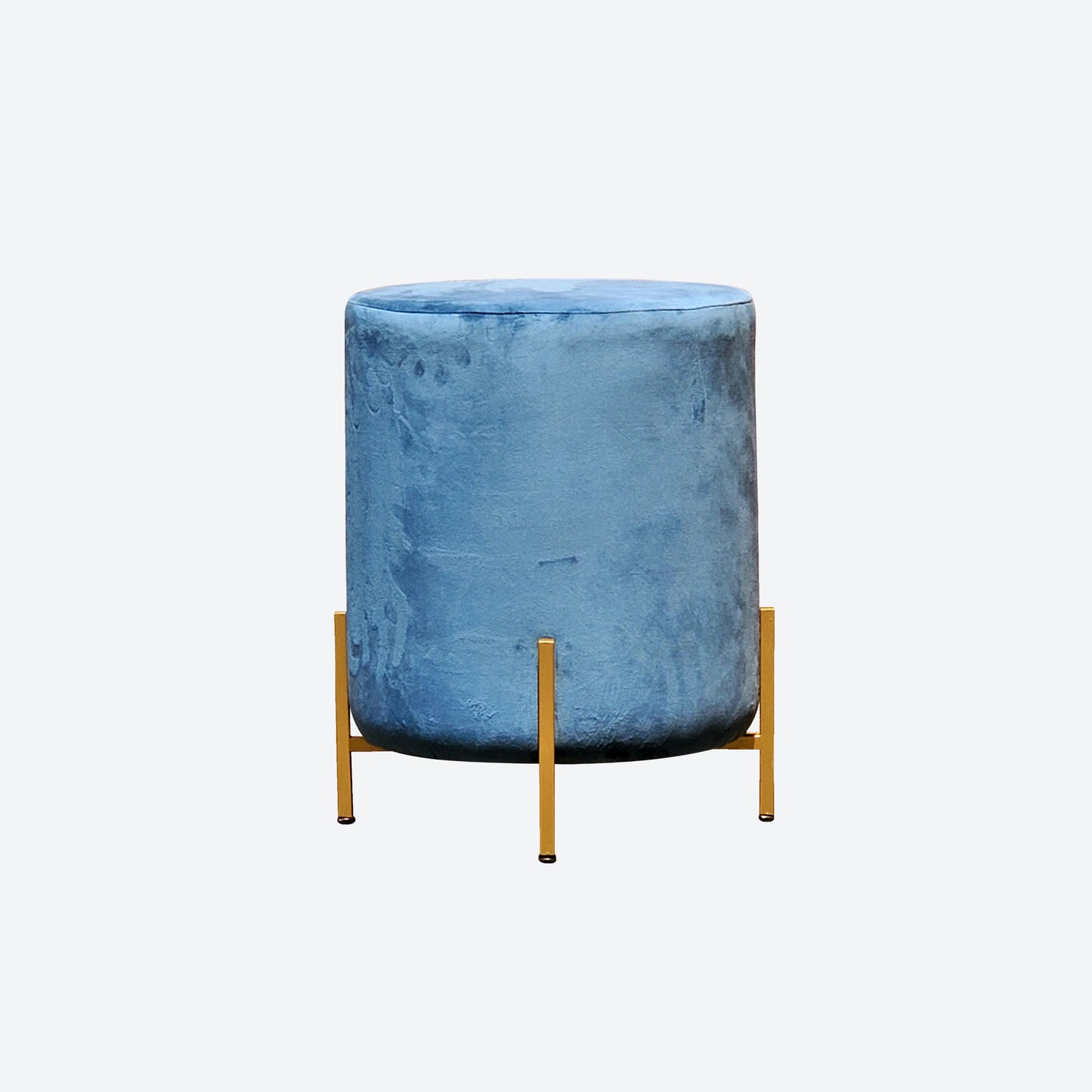TEAL ROUND  VELVET STOOLS SK -SKU 1022