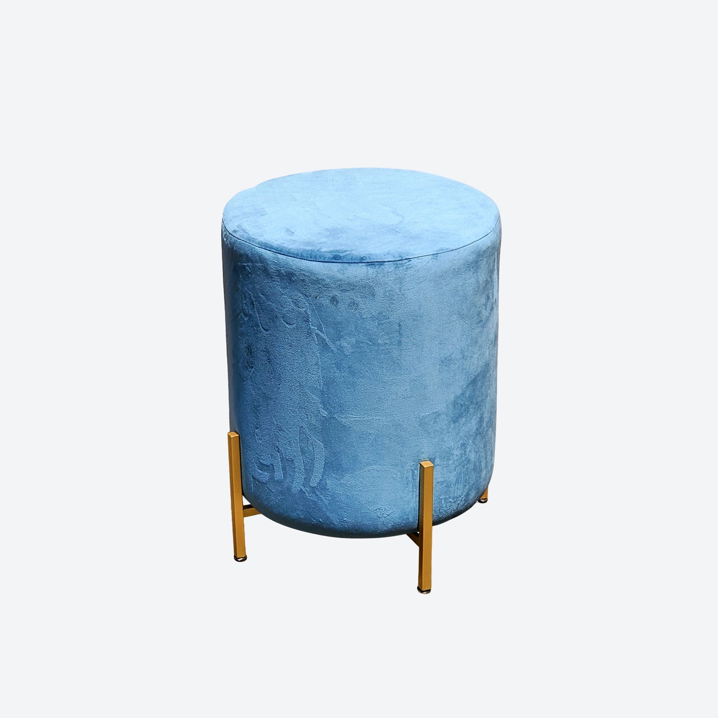 TEAL ROUND  VELVET STOOLS SK -SKU 1022