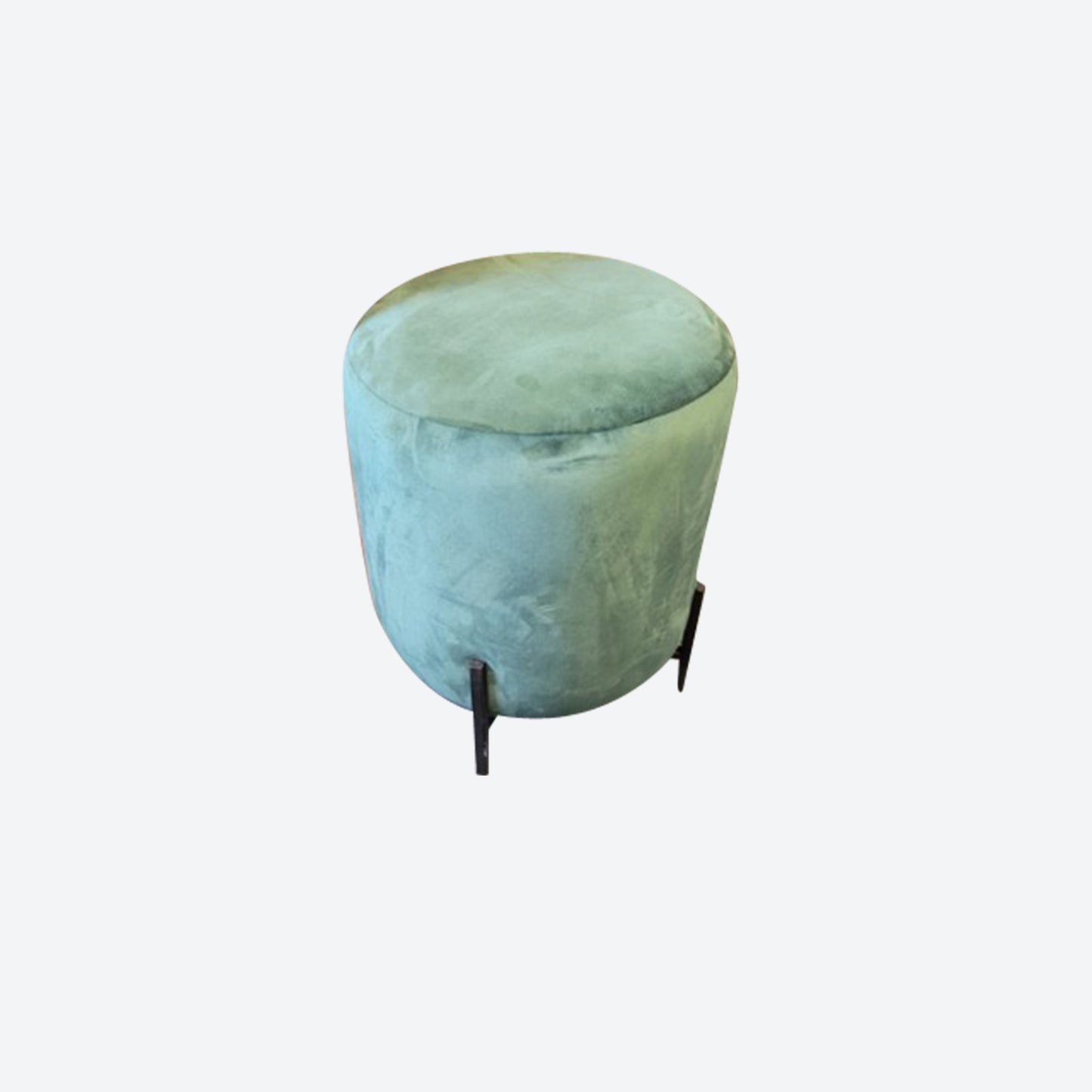 GREEN ROUND VELVET STOOLS -SK- SKU 1031