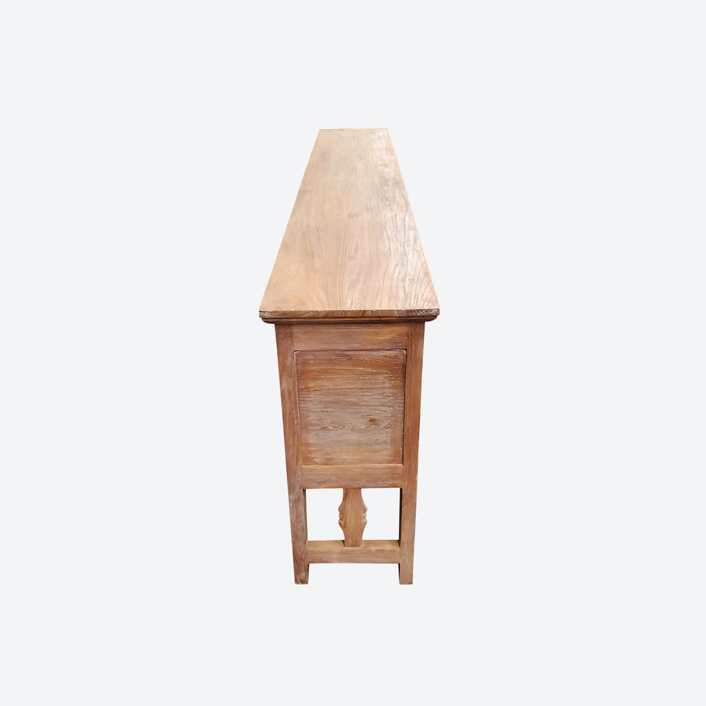 LARGE HANDCARVED PANELS TEAK ENTRANCE CONSOLE TABLE - SK- SKU 1036