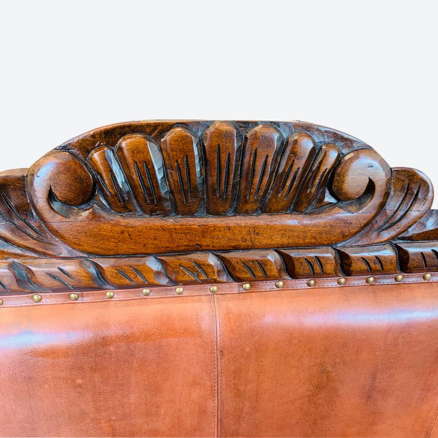 Mesquite Genuine COWHIDE THREE SEATER SOFA-SK -SKU 1043