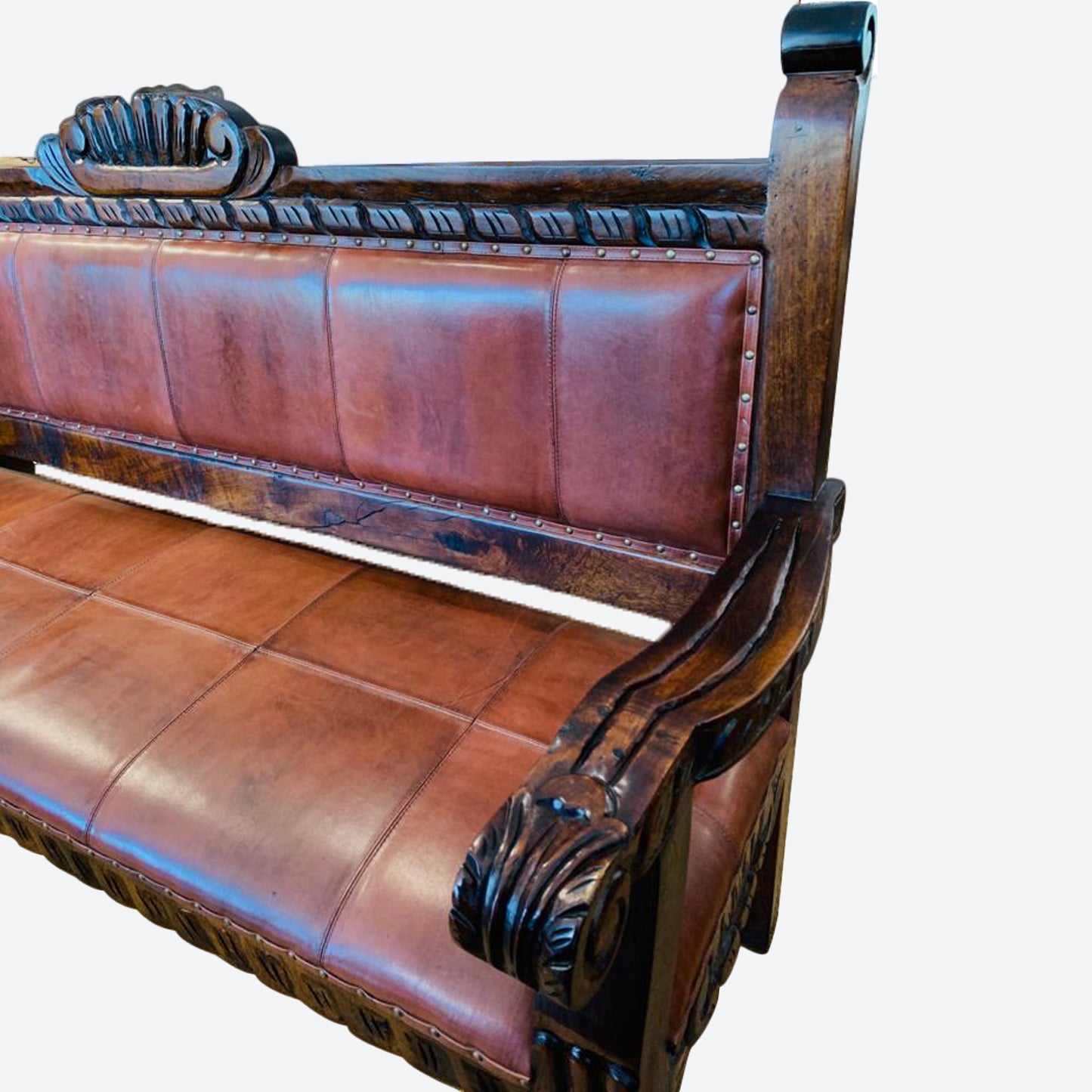 Mesquite Genuine COWHIDE THREE SEATER SOFA-SK -SKU 1043