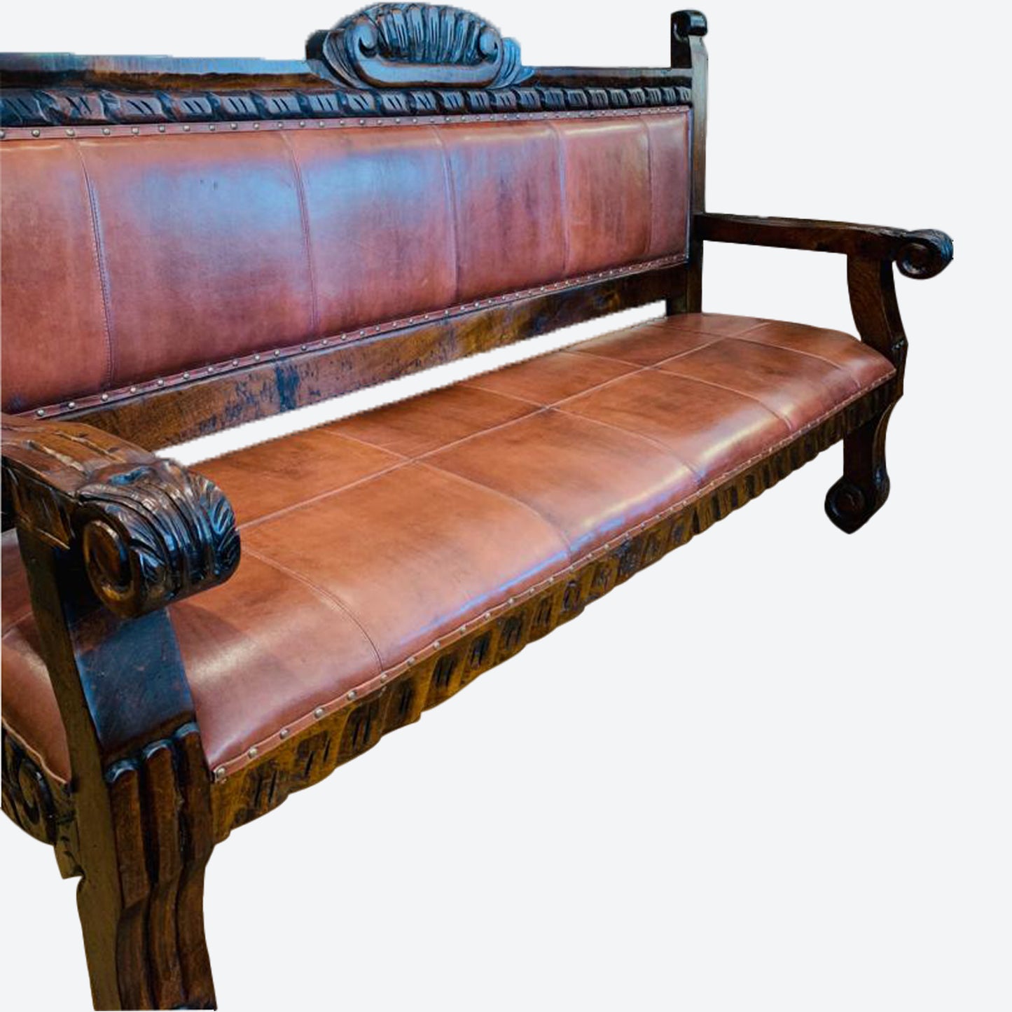 Mesquite Genuine COWHIDE THREE SEATER SOFA-SK -SKU 1043