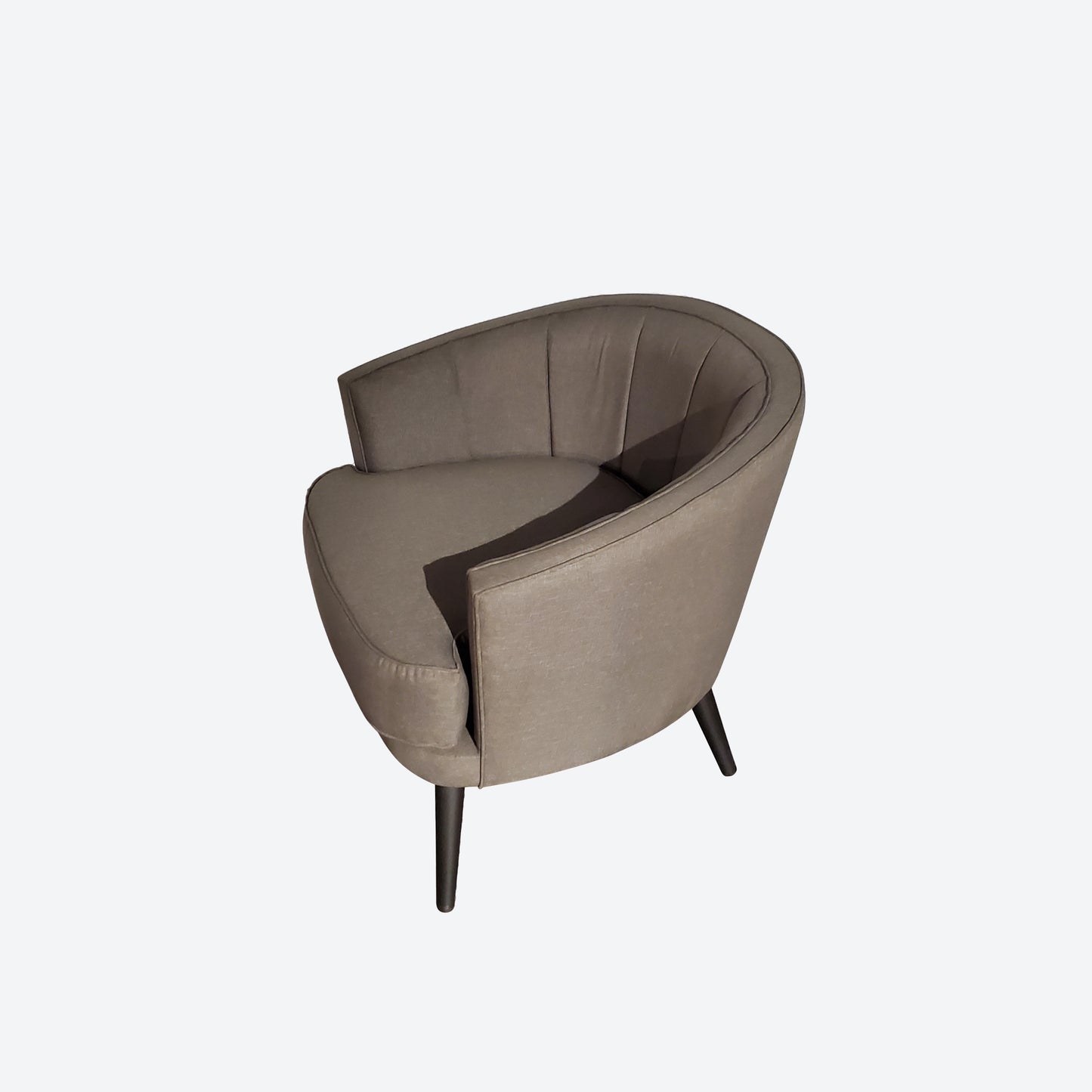 MID CENTURY MODERN LIGHT GRAY SOFA/ ACCENTS CHAIR WITH CEDAR LEGS -SK -SKU 1051
