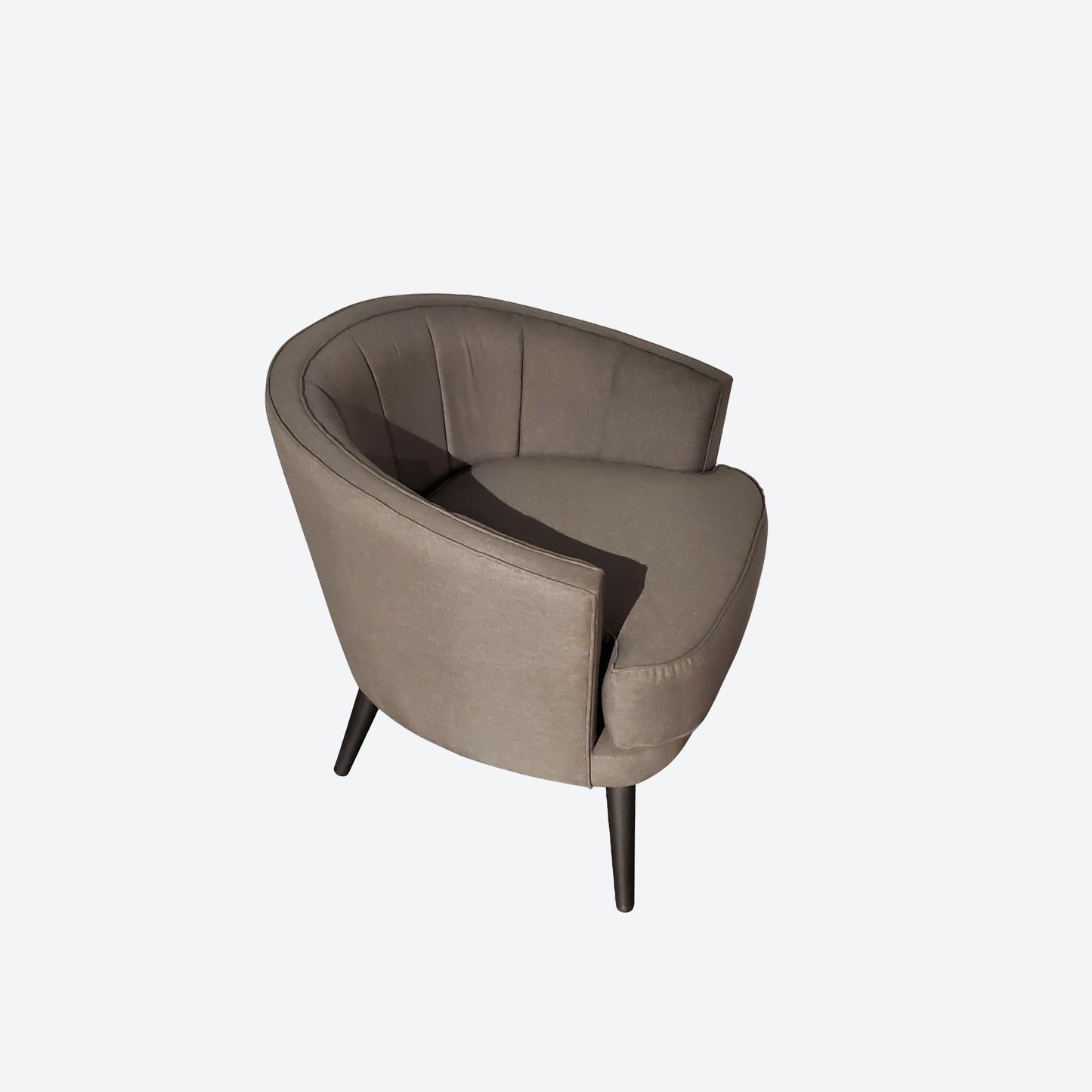 MID CENTURY MODERN LIGHT GRAY SOFA/ ACCENTS CHAIR WITH CEDAR LEGS -SK -SKU 1051