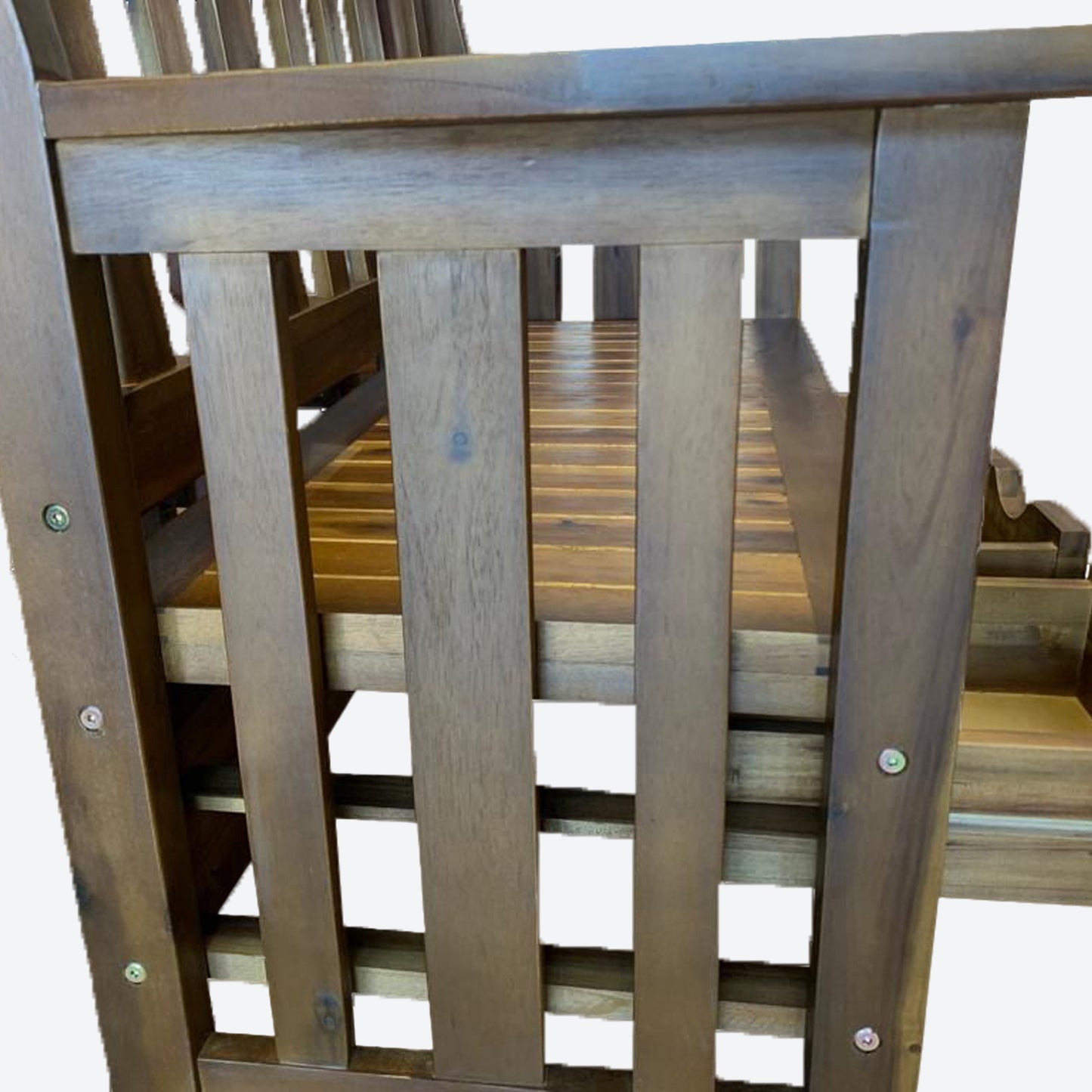 Cedar WOOD TWO SEATER BENCH WITH BOTTOM DRAWERS -SK- SKU 1116