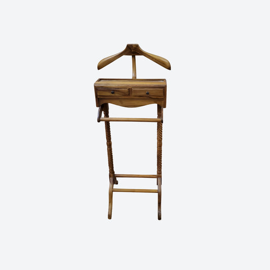 TEAK Curved POLE CLOTHES HANGER WITH DRAWERS -SK- SKU 1125