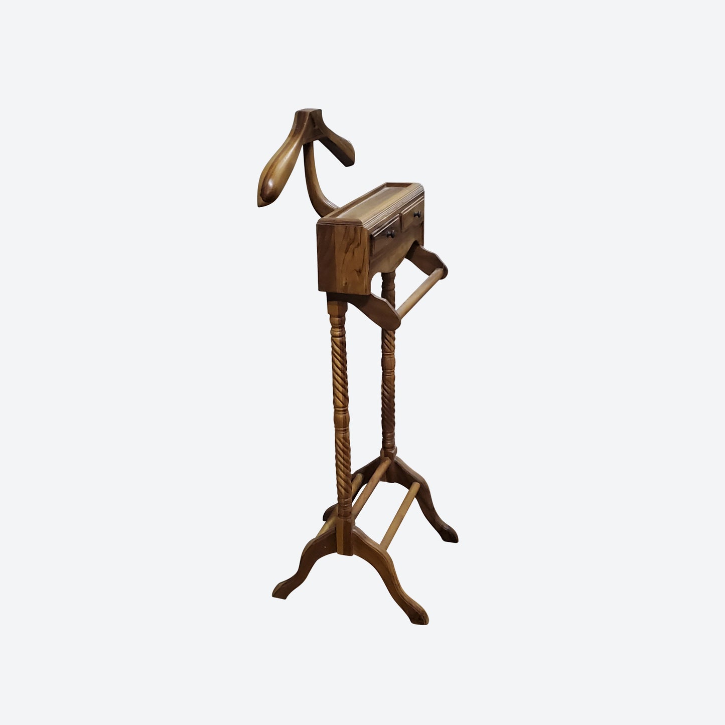 TEAK Curved POLE CLOTHES HANGER WITH DRAWERS -SK- SKU 1125