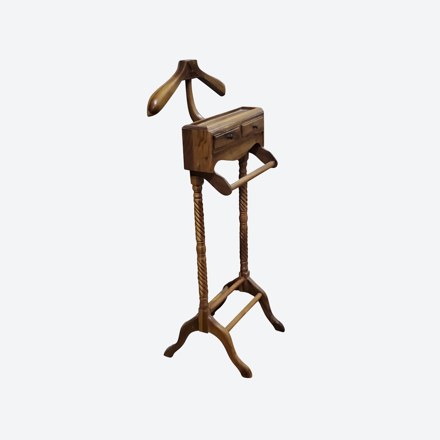 TEAK Curved POLE CLOTHES HANGER WITH DRAWERS -SK- SKU 1125