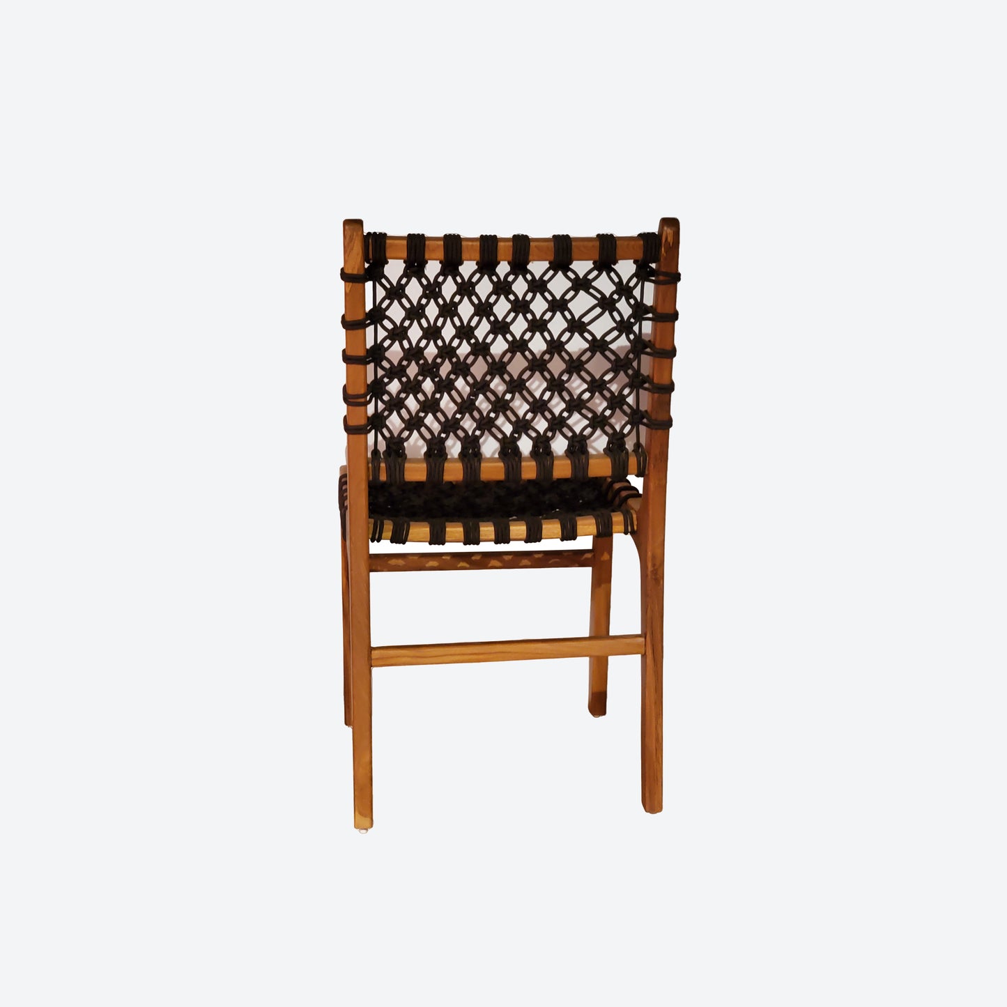 Black Dyed Rattan Teak Dining Chair -SK (SKU 1163)