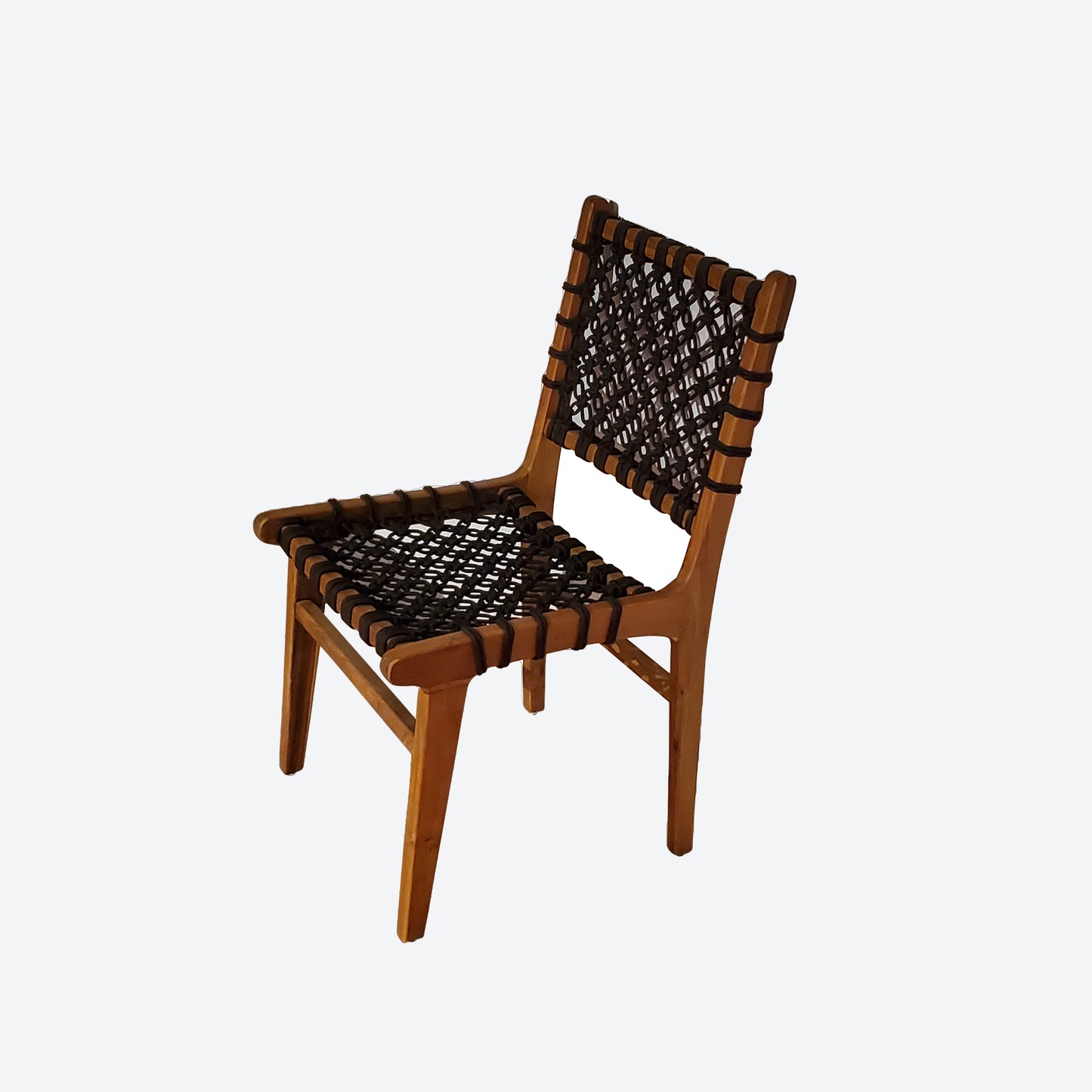 Black Dyed Rattan Teak Dining Chair -SK (SKU 1163)