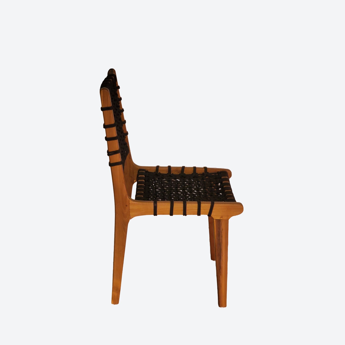 Black Dyed Rattan Teak Dining Chair -SK (SKU 1163)