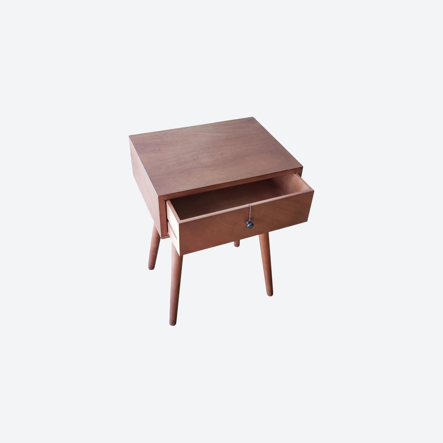 Oak Wood Side Table With Cabinet-SK- SKU 1179