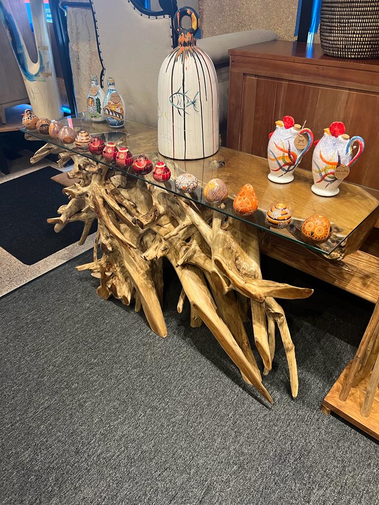 Teak Wood Root Console Table- SKU 1193