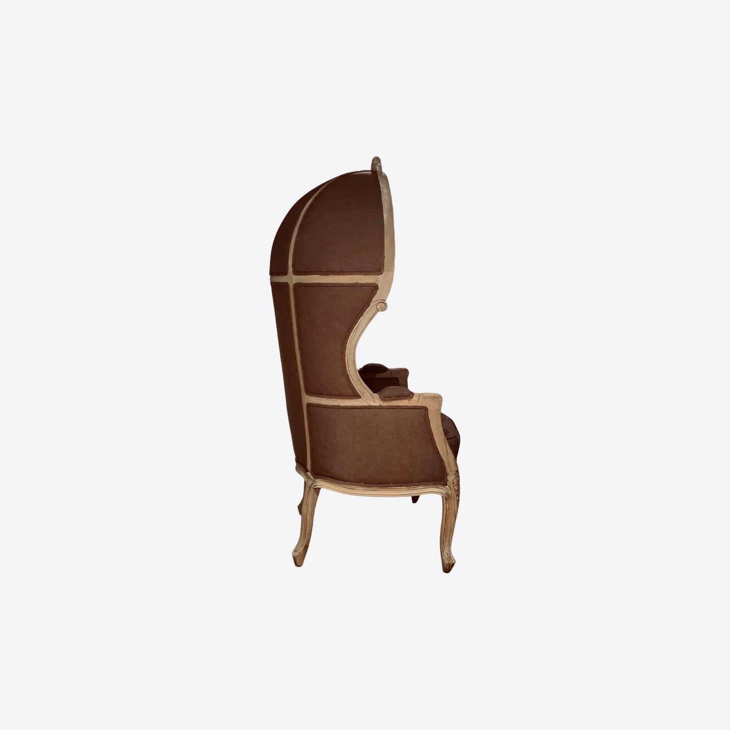 BROWN ORGANIC CANVAS FABRIC UMBRELLA/BALLOON CEDAR WOOD CHAIR (NATURAL) - AU- SKU 1003F