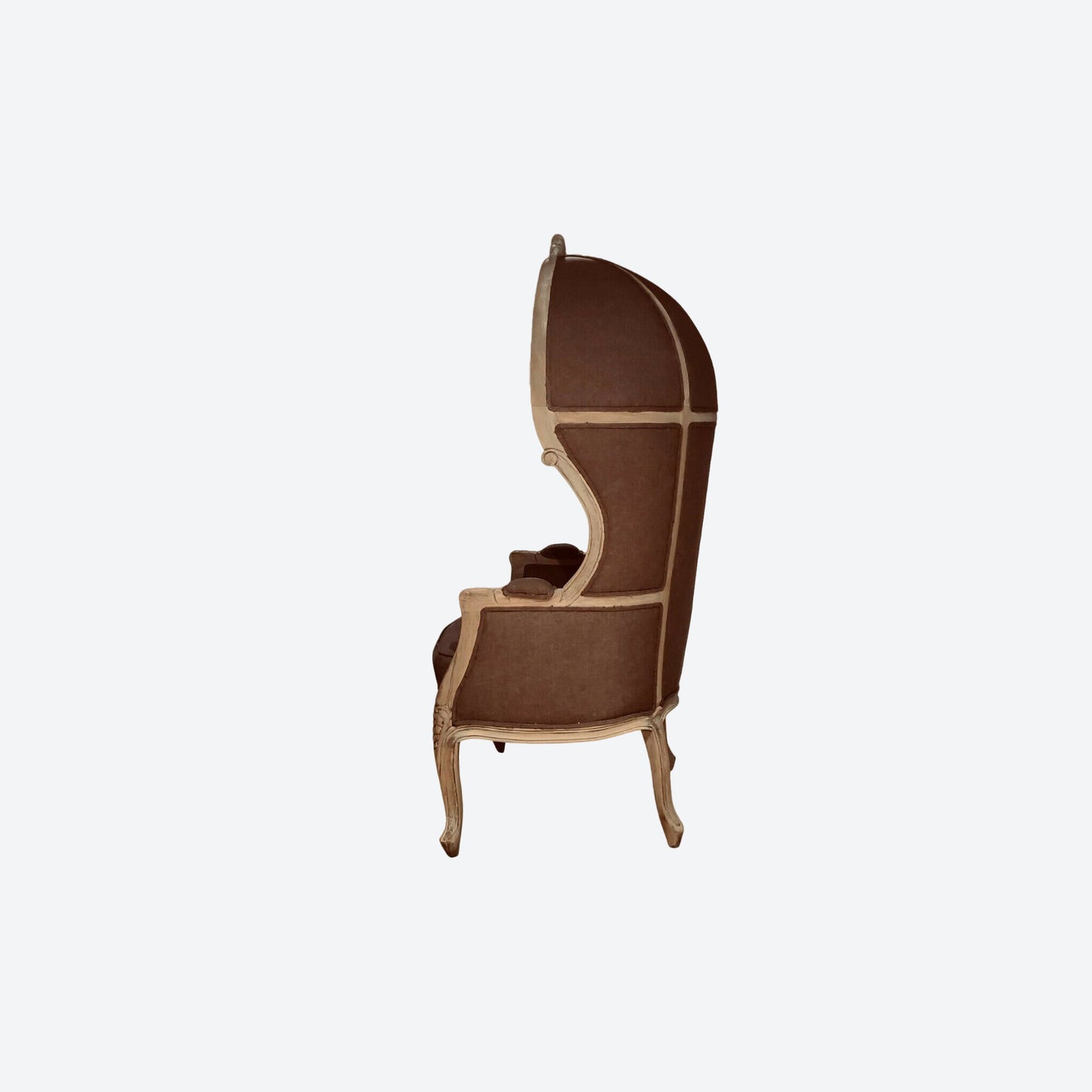 BROWN ORGANIC CANVAS FABRIC UMBRELLA/BALLOON CEDAR WOOD CHAIR (NATURAL) - AU- SKU 1003F