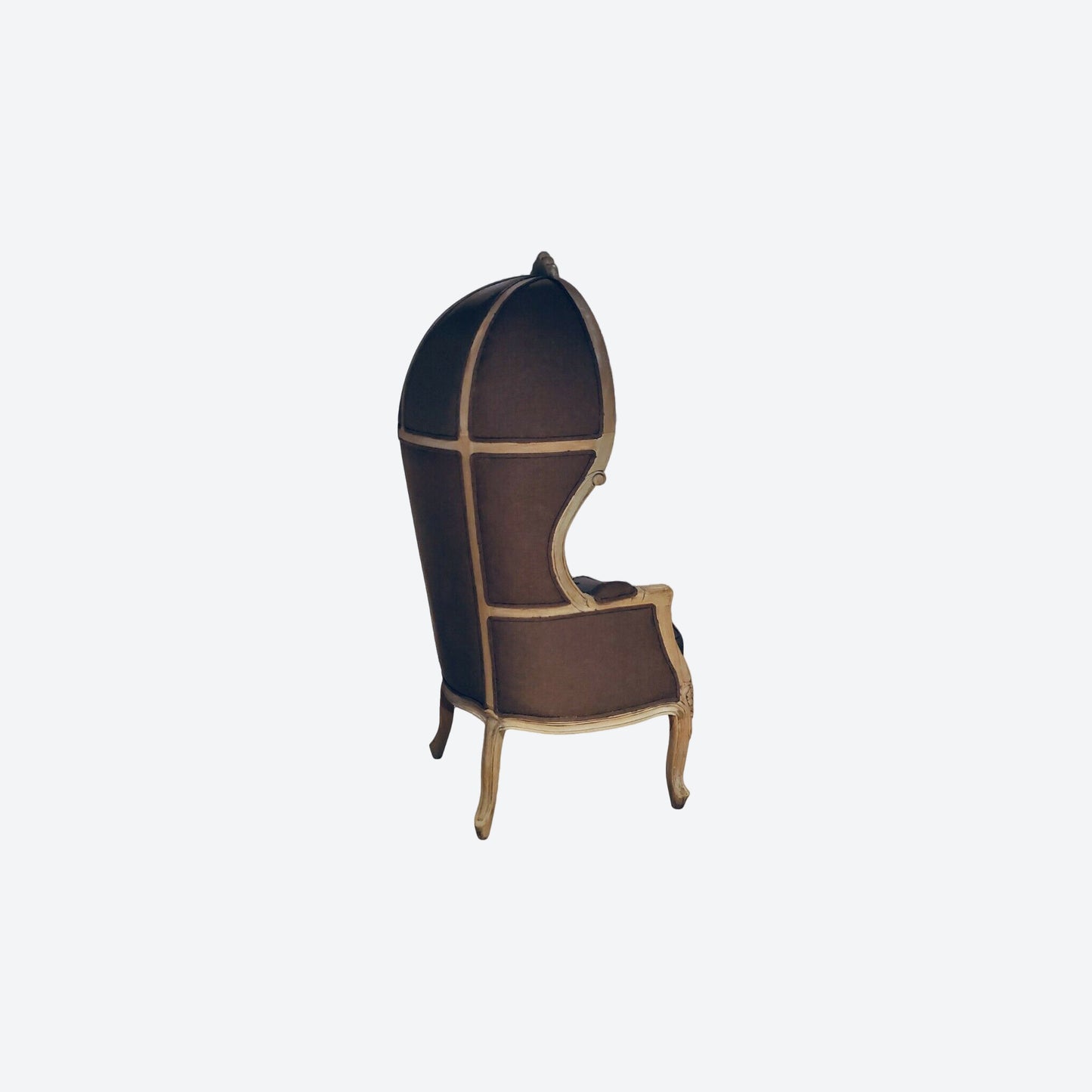 BROWN ORGANIC CANVAS FABRIC UMBRELLA/BALLOON CEDAR WOOD CHAIR (NATURAL) - AU- SKU 1003F