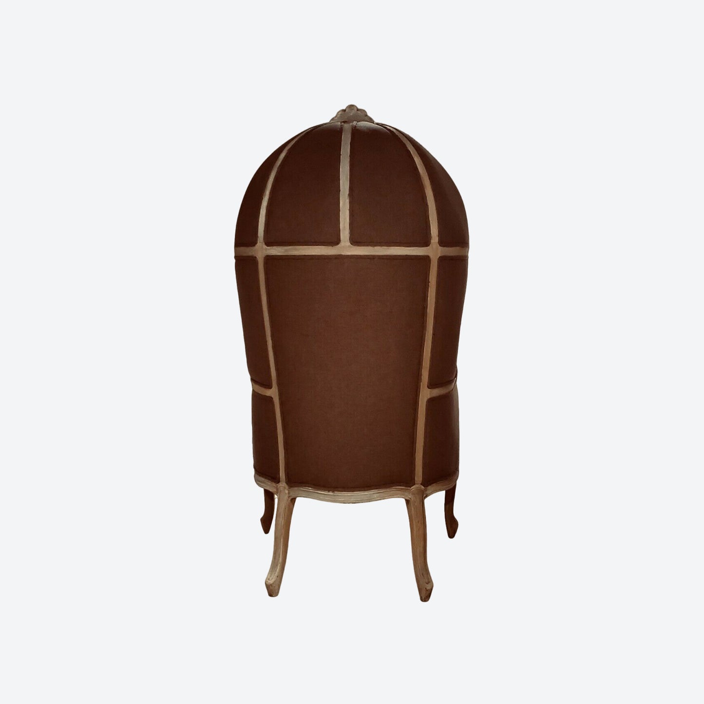 BROWN ORGANIC CANVAS FABRIC UMBRELLA/BALLOON CEDAR WOOD CHAIR (NATURAL) - AU- SKU 1003F