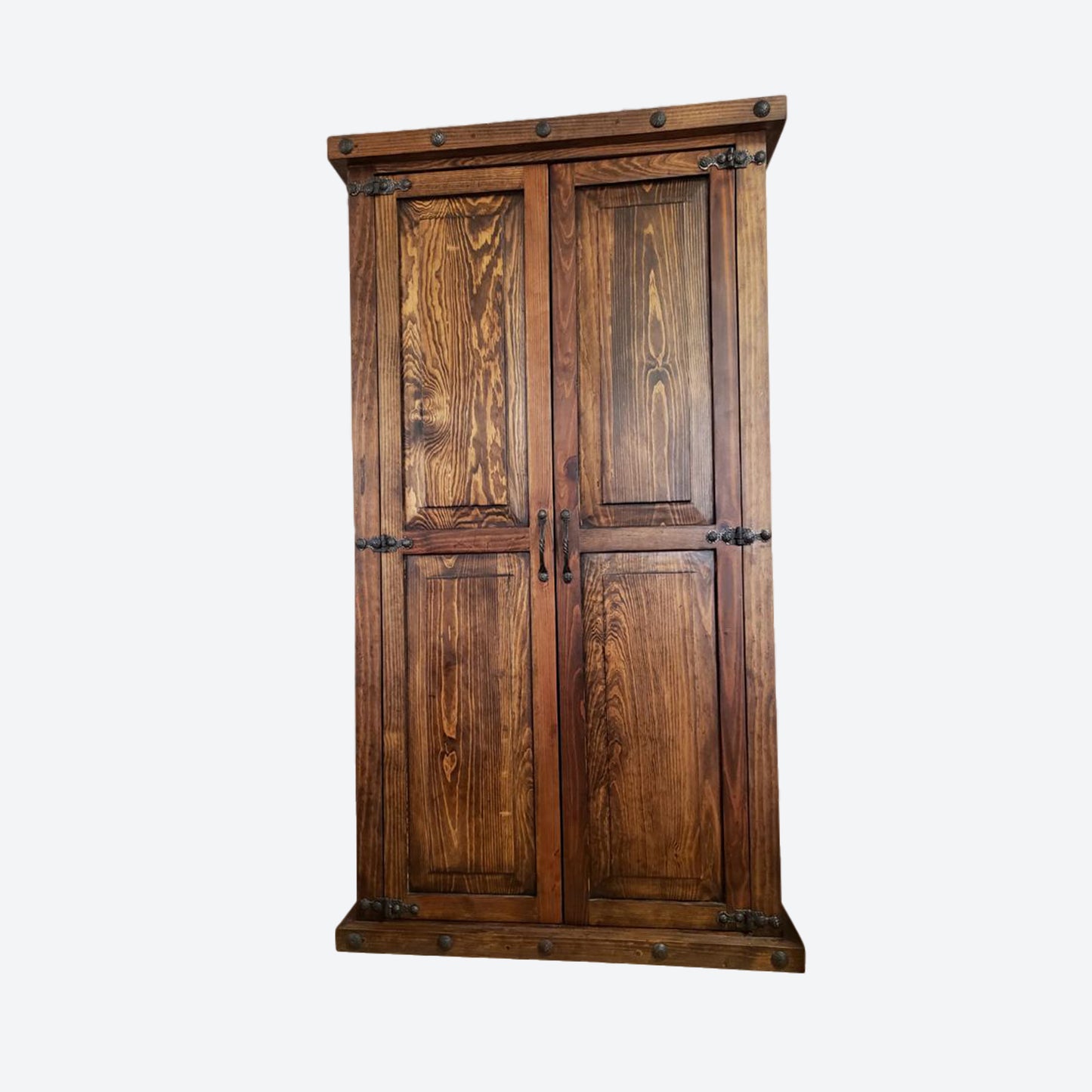 BROWN Mesquite  WOOD CLOSET WITH HAMMERED ACCENTS- SK (SKU1009)