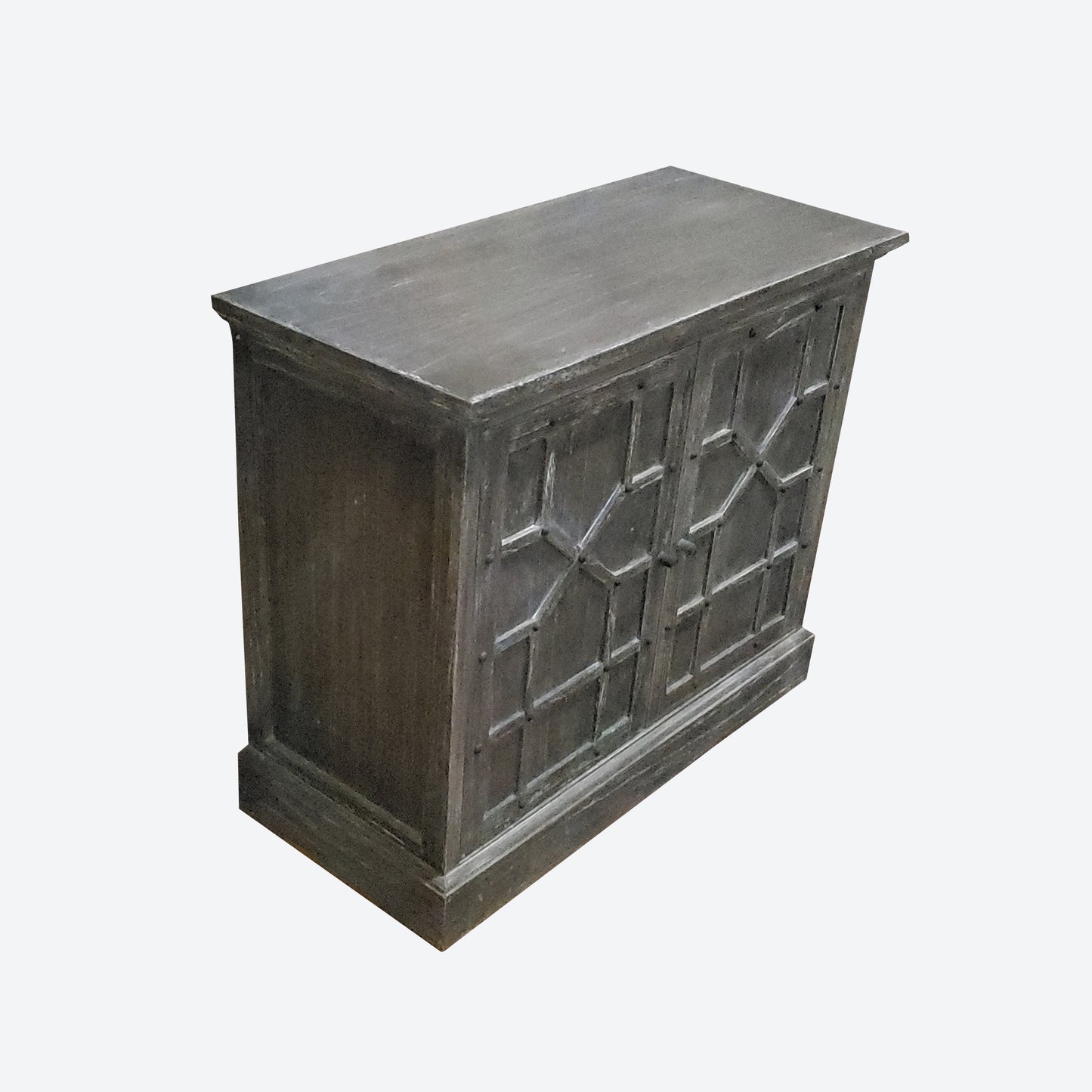 MID CENTURY MODERN GRAY LINEAR CABINET WITH DRAWERS - SK - SKU 1012