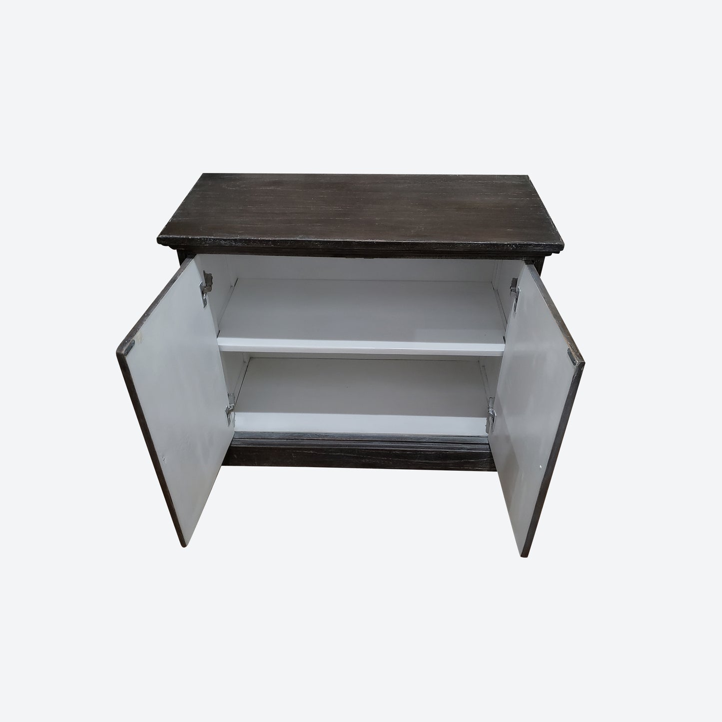 MID CENTURY MODERN GRAY LINEAR CABINET WITH DRAWERS - SK - SKU 1012