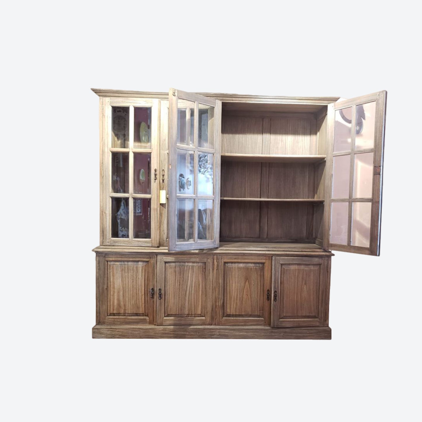 LIGHT GRAY WINE/ PORCELAIN CABINET WITH LOCKS -SK (SKU 1015)