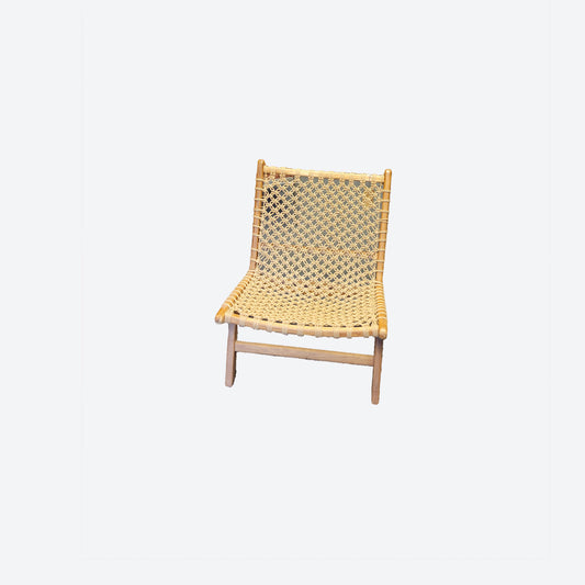 ROPE ACCENT CHAIR WITH TEAK ACCENTS -SK- SKU 1029