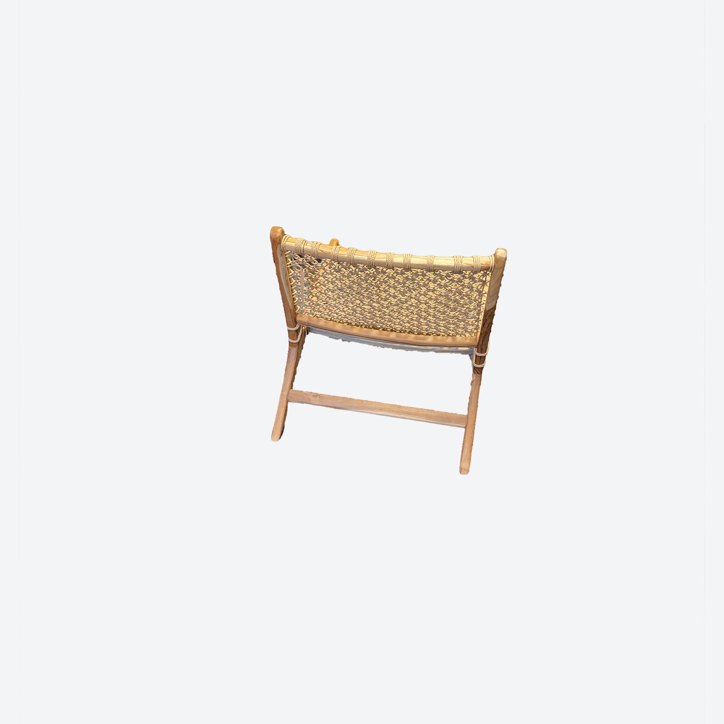 ROPE ACCENT CHAIR WITH TEAK ACCENTS -SK- SKU 1029