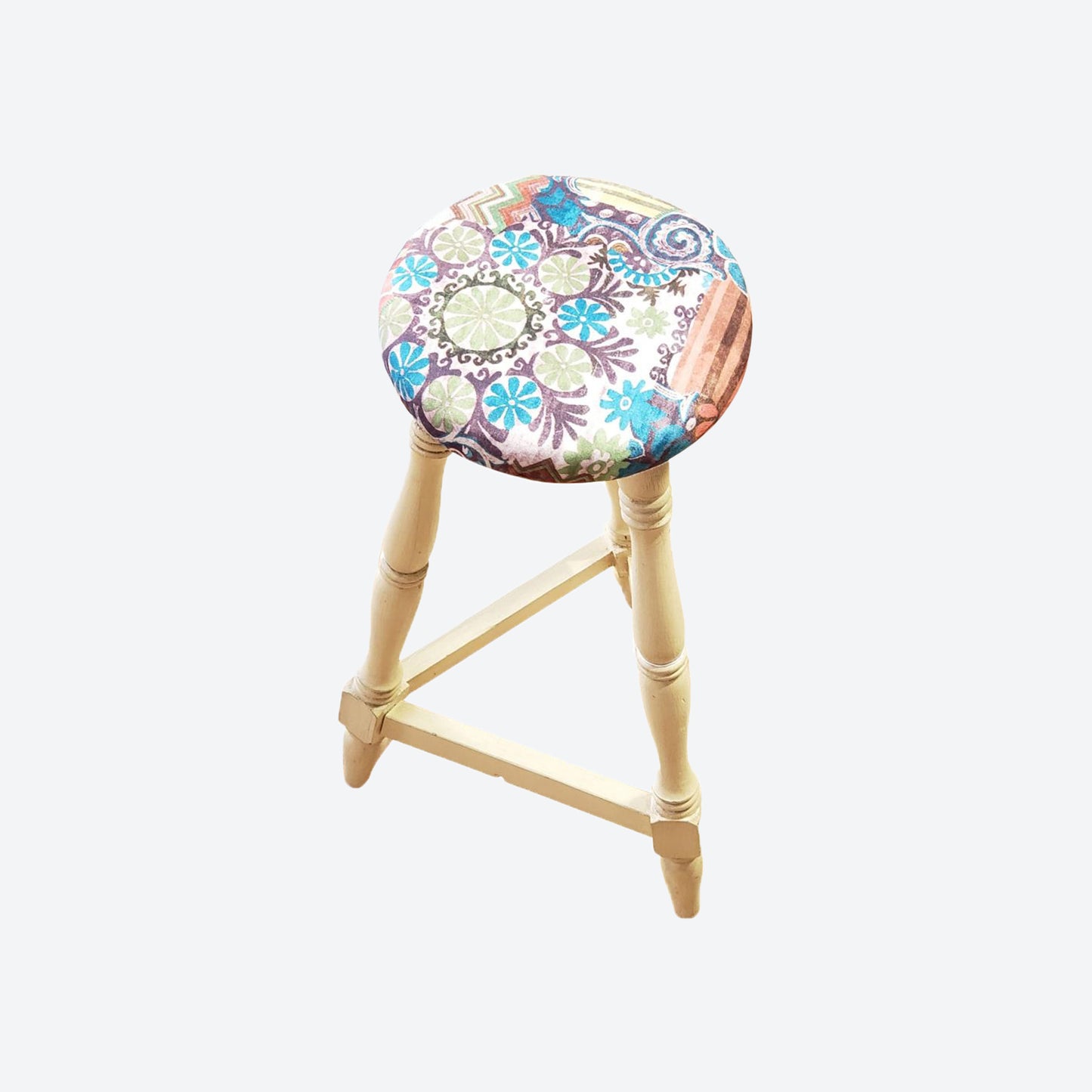 MULTICOLOR CEDAR WOOD BARSTOOL -SK (SKU 1030)