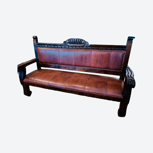 Mesquite Genuine COWHIDE THREE SEATER SOFA-SK -SKU 1043