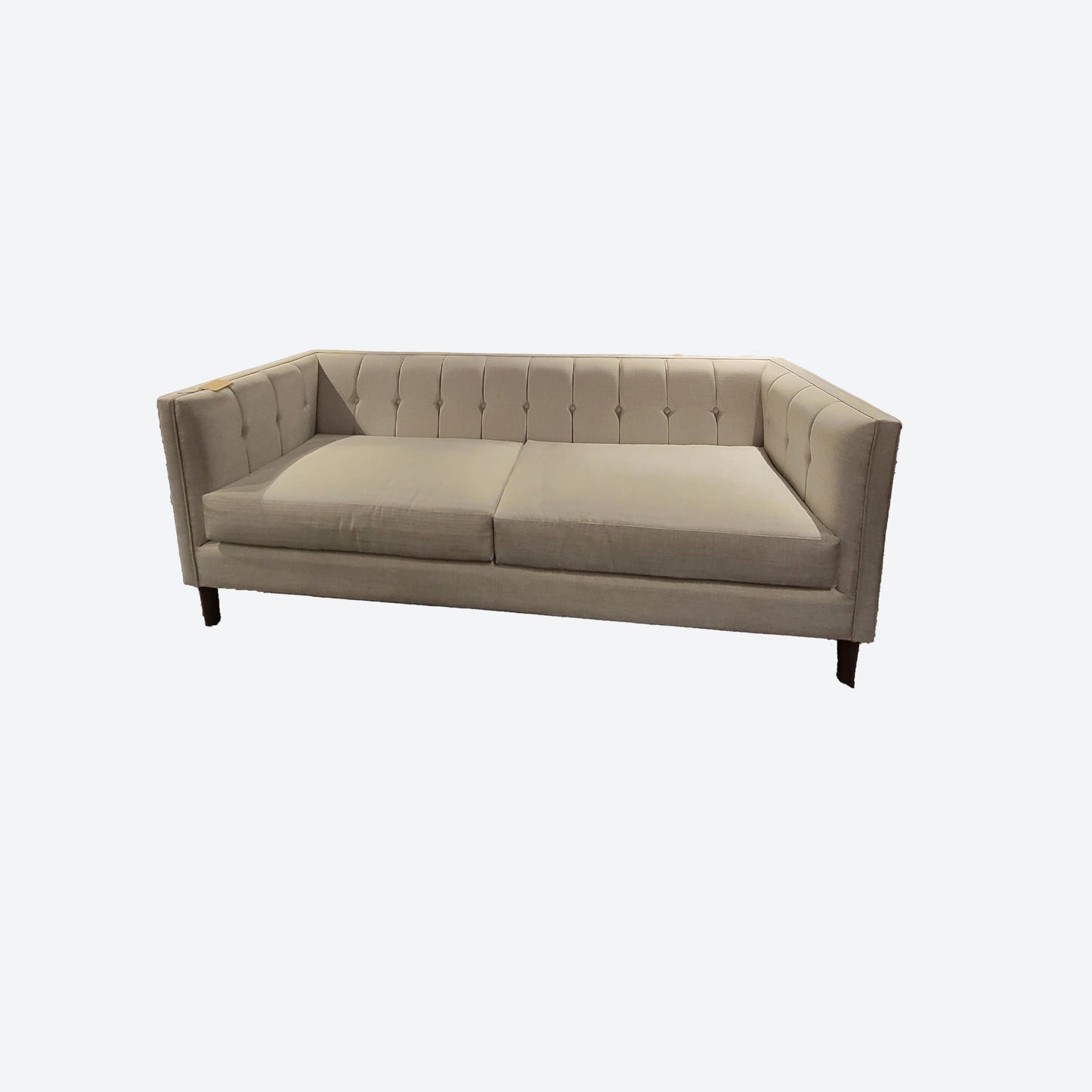 Light Gray MODERN TUFTED FABRIC SOFA WITH CEDAR WOOD [3 SEATER] -SK- SKU 1050
