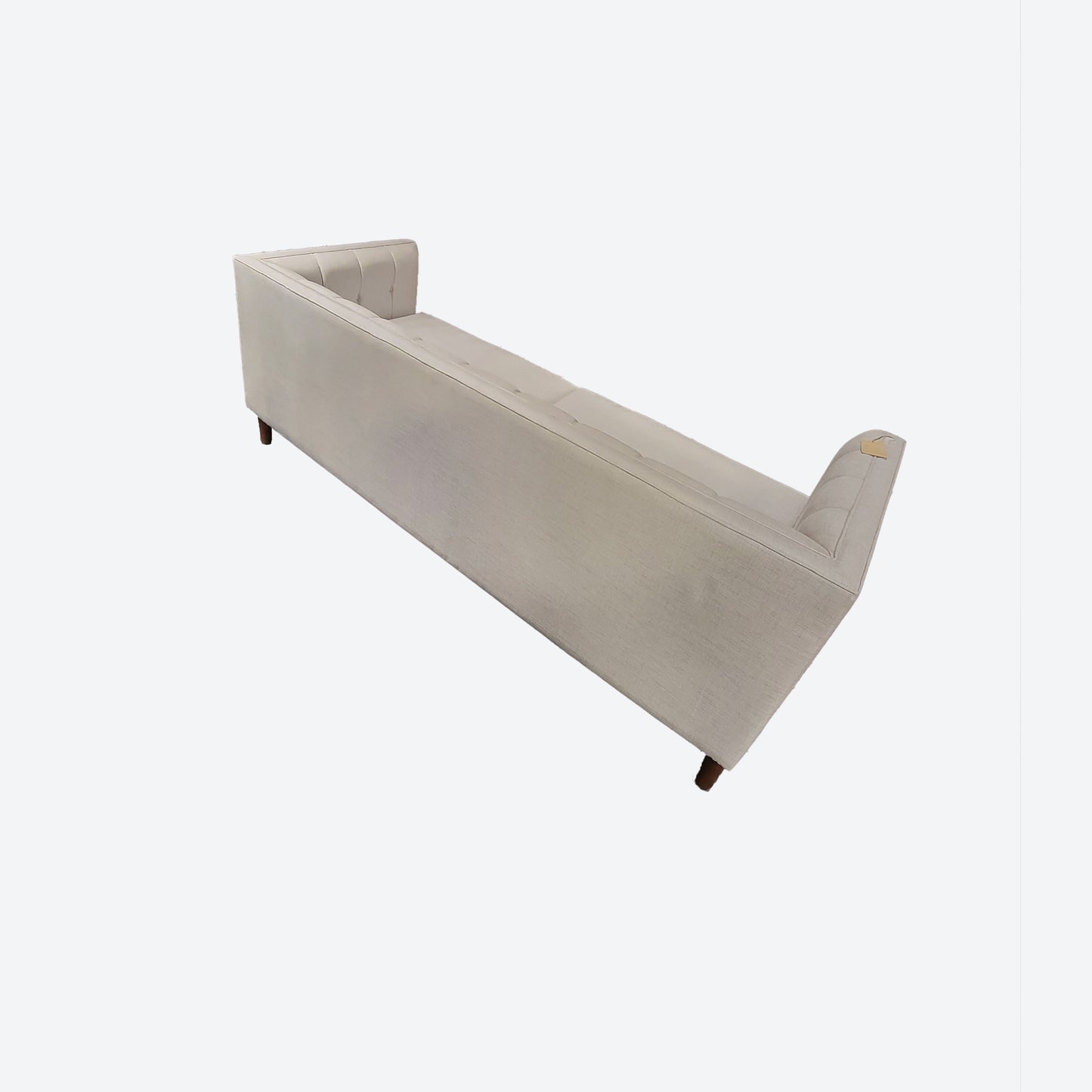 Light Gray MODERN TUFTED FABRIC SOFA WITH CEDAR WOOD [3 SEATER] -SK- SKU 1050