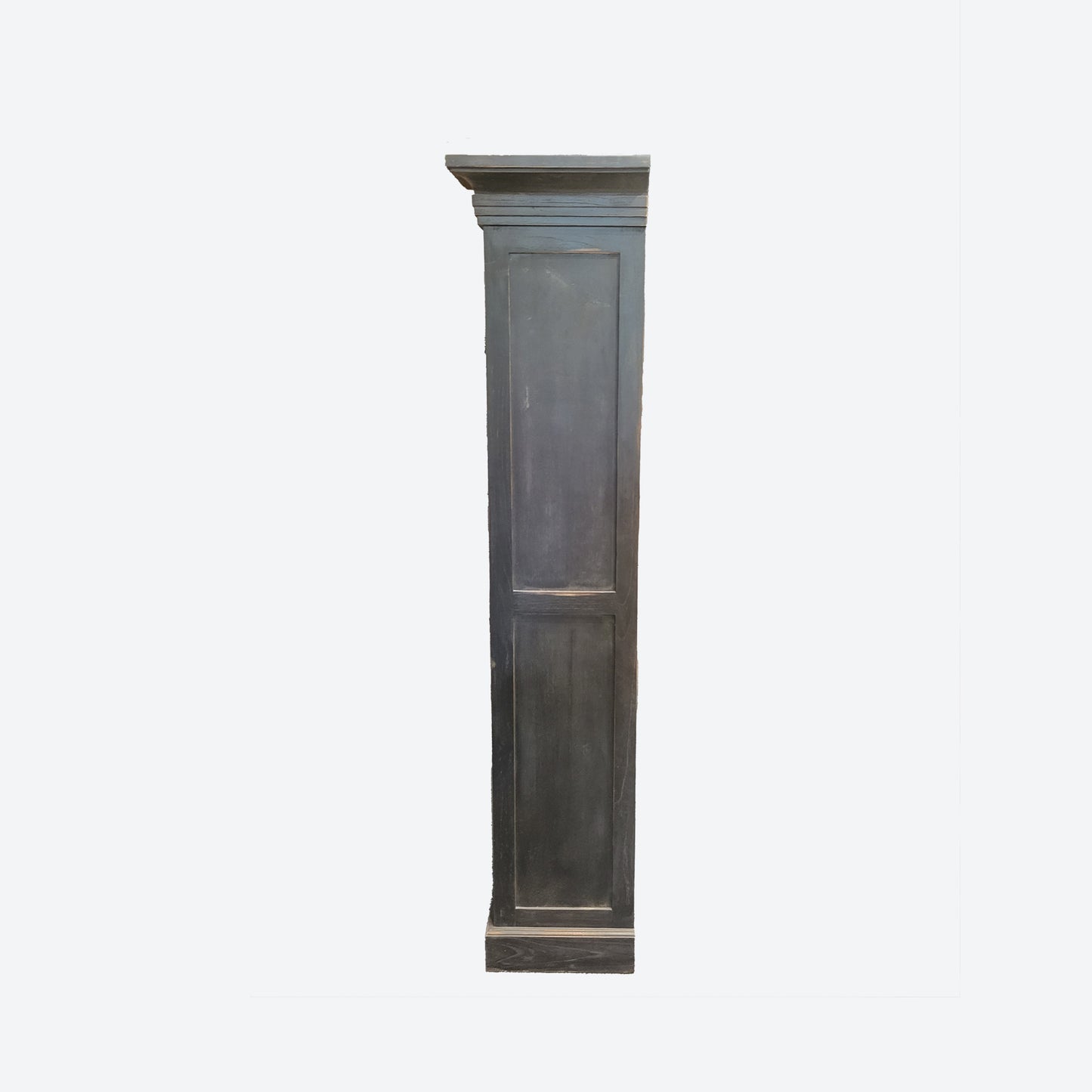 BLACK CEDAR WOOD CABINET WITH GOLD ACCENTS (SINGLE SIZE) [METAL KNOB AND MECHANISM] -SK- SKU 1066