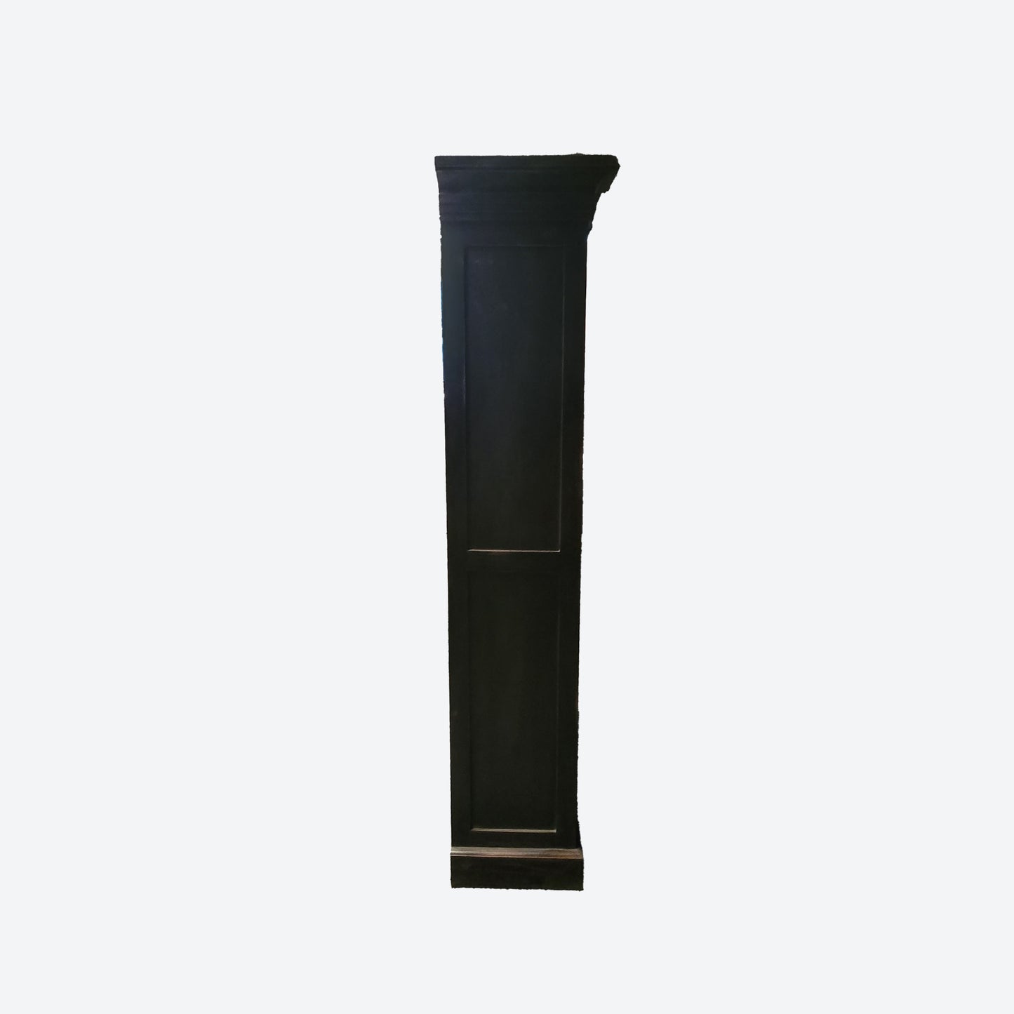 BLACK CEDAR WOOD CABINET WITH GOLD ACCENTS (SINGLE SIZE) [METAL KNOB AND MECHANISM] -SK- SKU 1066