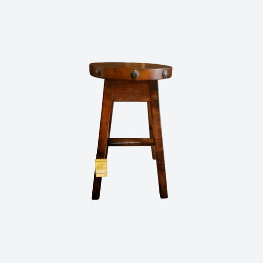 Mesquite WOOD STOOLS WITH HAMMERED ACCENTS  -SK- SKU 1069