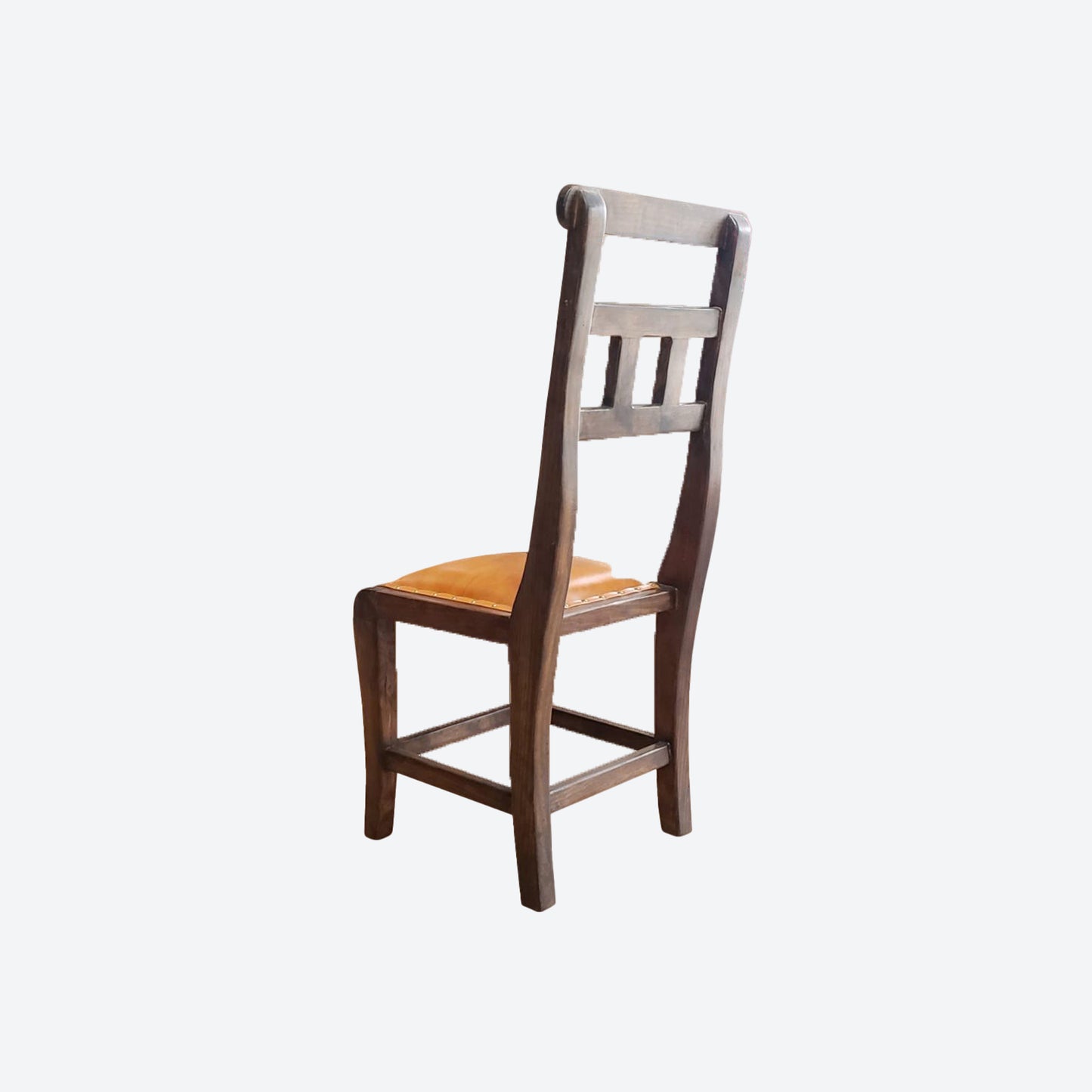 Mesquite Wood DINING TABLE SET WITH 6 Genuine COWHIDE CHAIRS [PATINA BROWN--SK) (SKU 1073)