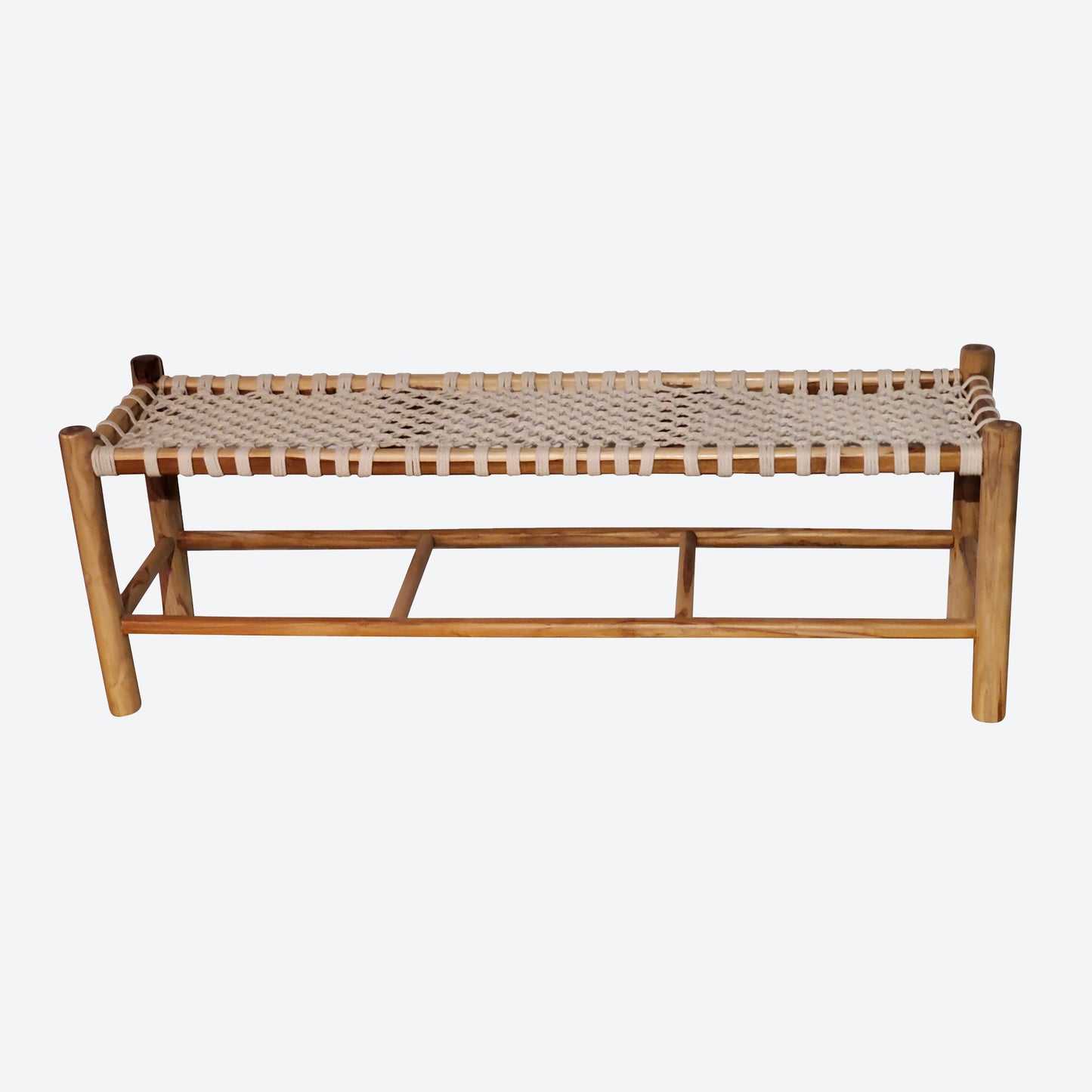 Bamboo Rope Bench - SK- SKU1178