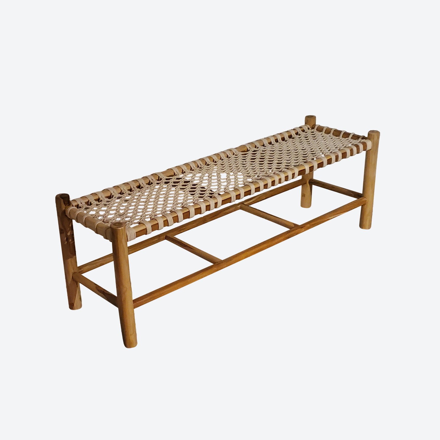 Bamboo Rope Bench - SK- SKU1178