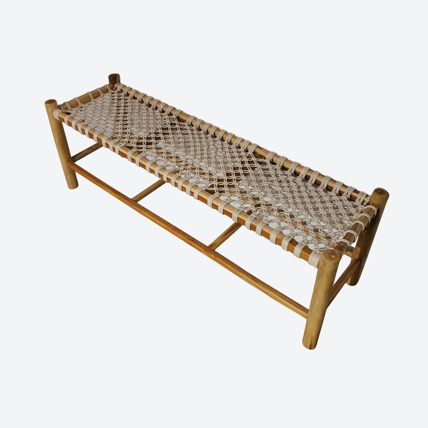 Bamboo Rope Bench - SK- SKU1178