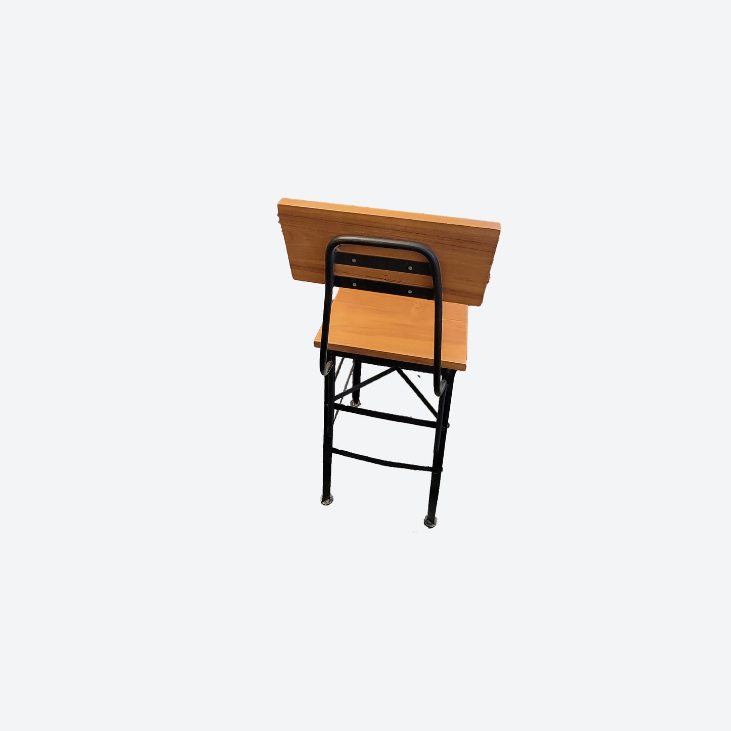 TEAK BARSTOOL WITH METAL LEGS -SK- SKU 1080