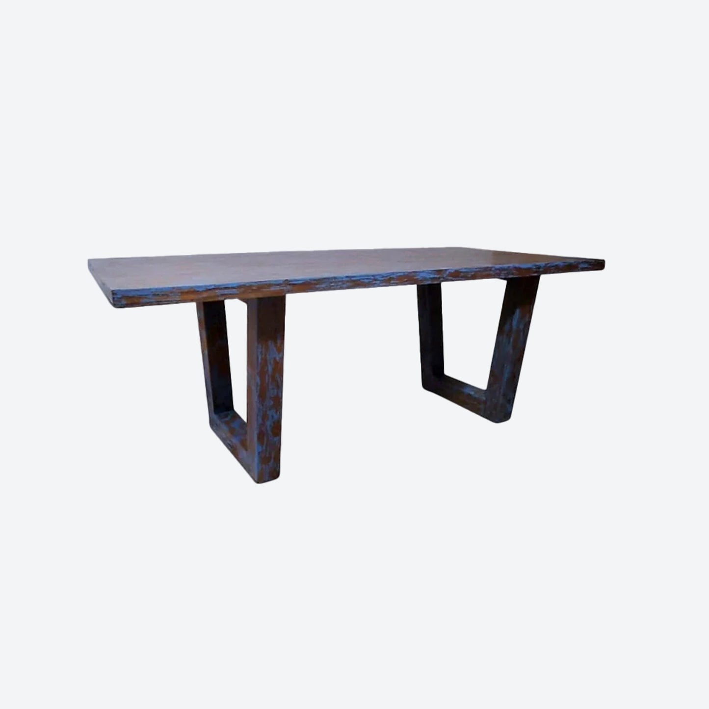 Teak Bluewash Dining Table Set Of 6 Chairs And [1 Table] -SK- SKU 1096