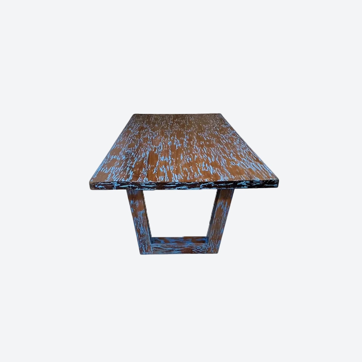 Teak Bluewash Dining Table Set Of 6 Chairs And [1 Table] -SK- SKU 1096