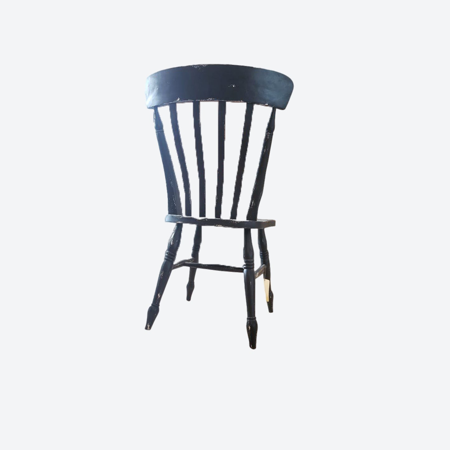 Round Rustic Cedar Wood Dining Table Set ( TABLE ONLY = $745) With 6 Black Rustic Cedar Wood Chairs -SK (SKU 1108)