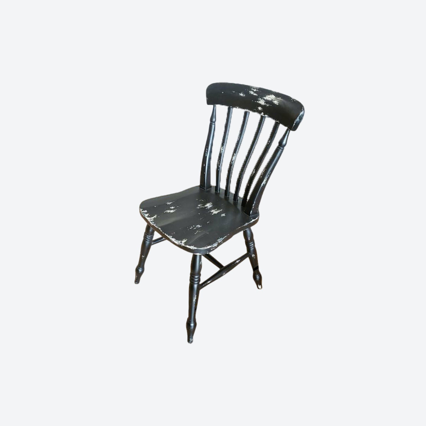 Round Rustic Cedar Wood Dining Table Set ( TABLE ONLY = $745) With 6 Black Rustic Cedar Wood Chairs -SK (SKU 1108)