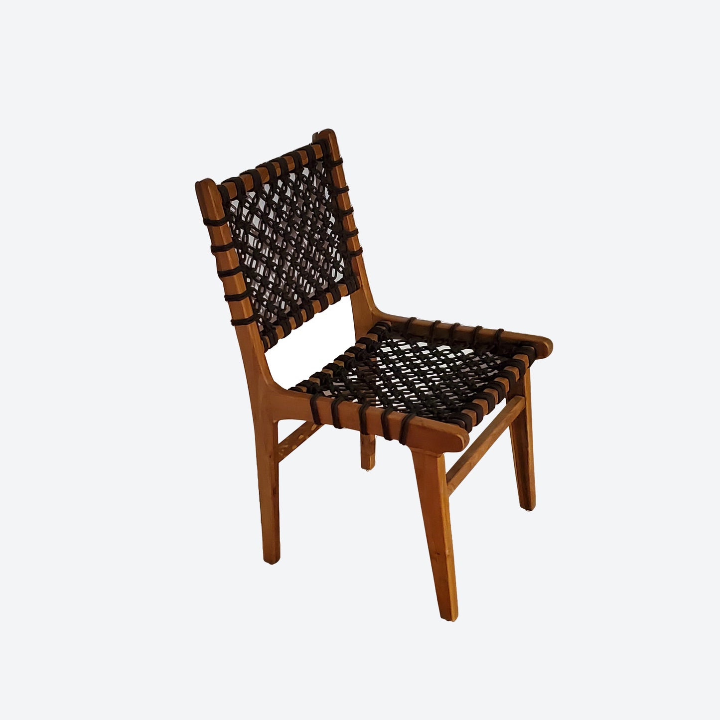 Black Dyed Rattan Teak Dining Chair -SK (SKU 1163)
