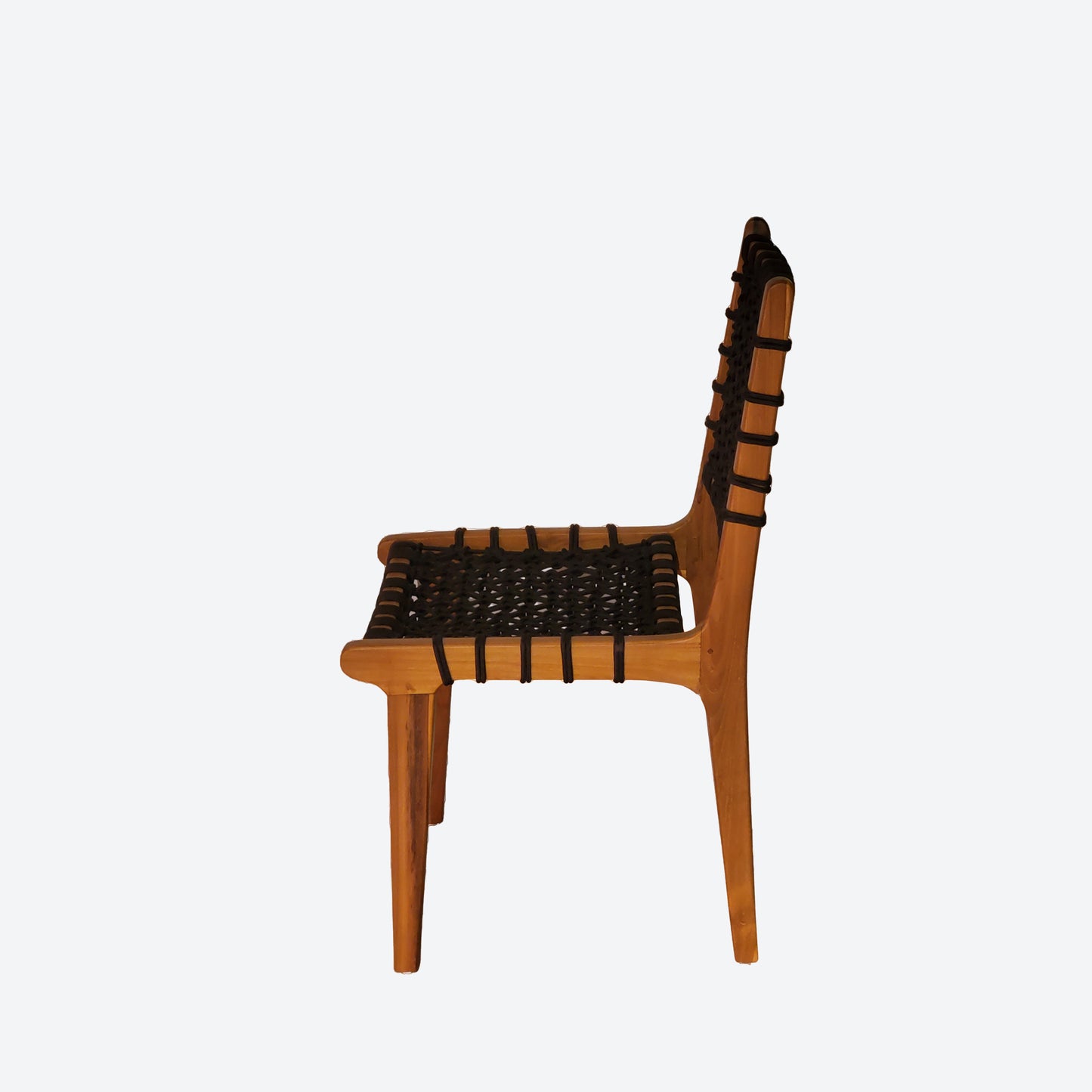 Black Dyed Rattan Teak Dining Chair -SK (SKU 1163)
