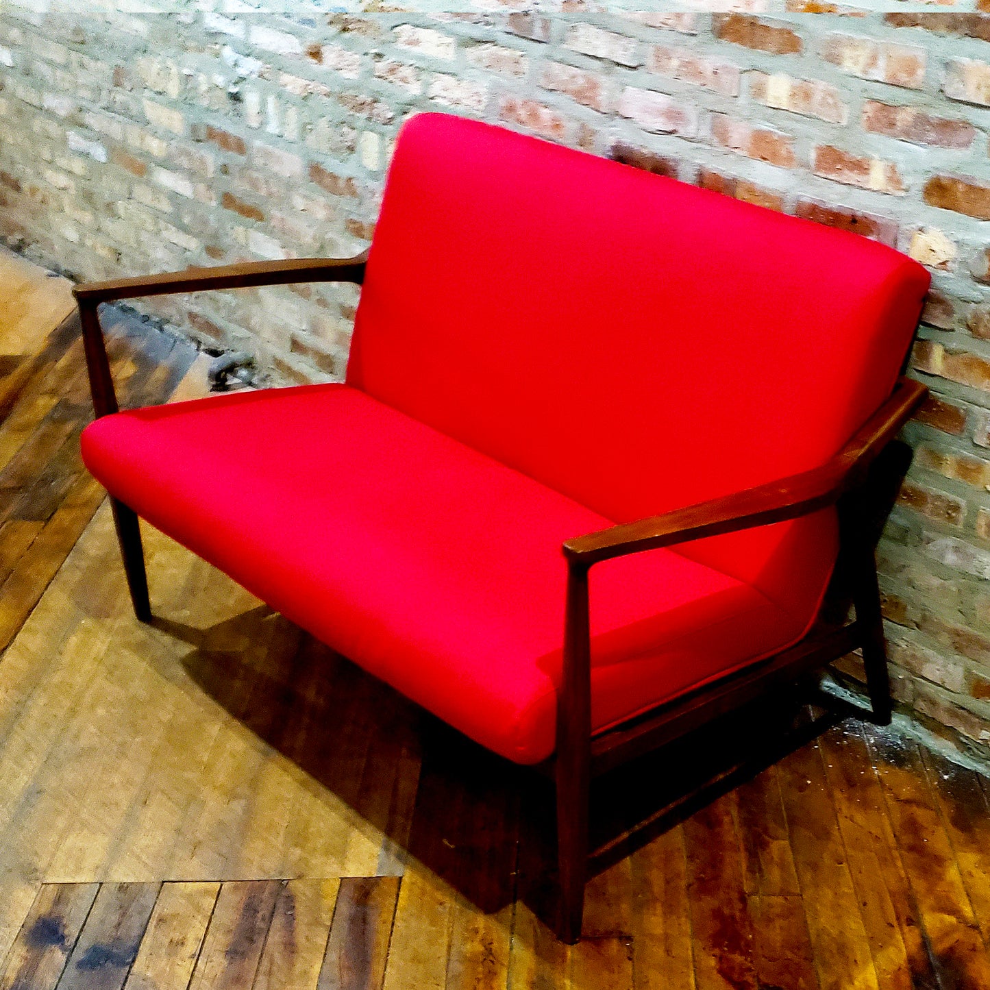 Teak Red Organic Canvas SOFA SET -SK- SKU 1176