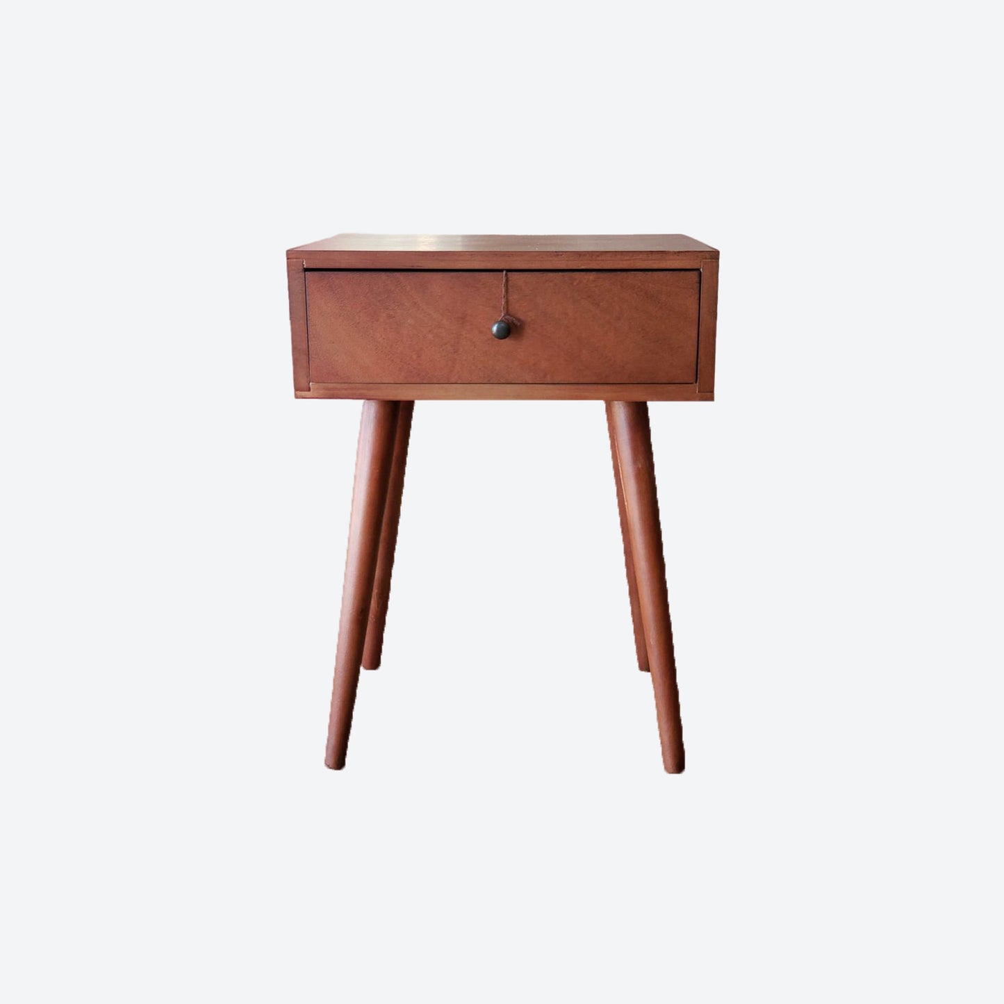 Oak Wood Side Table With Cabinet-SK- SKU 1179