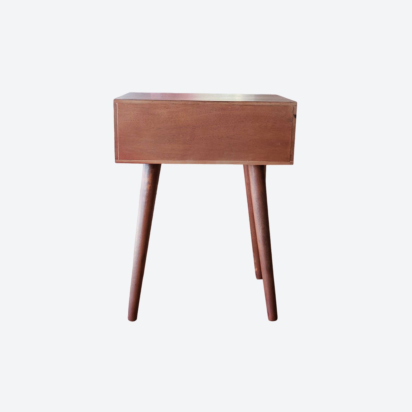 Oak Wood Side Table With Cabinet-SK- SKU 1179