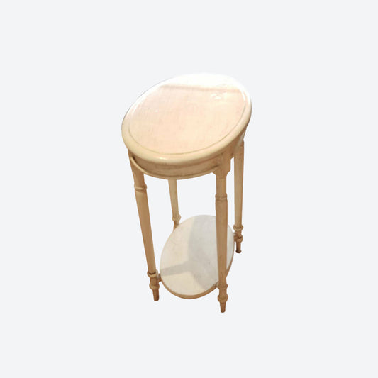 Round Tabletop Cedar Wood Rustic Table [ White] -SK- SKU 1181